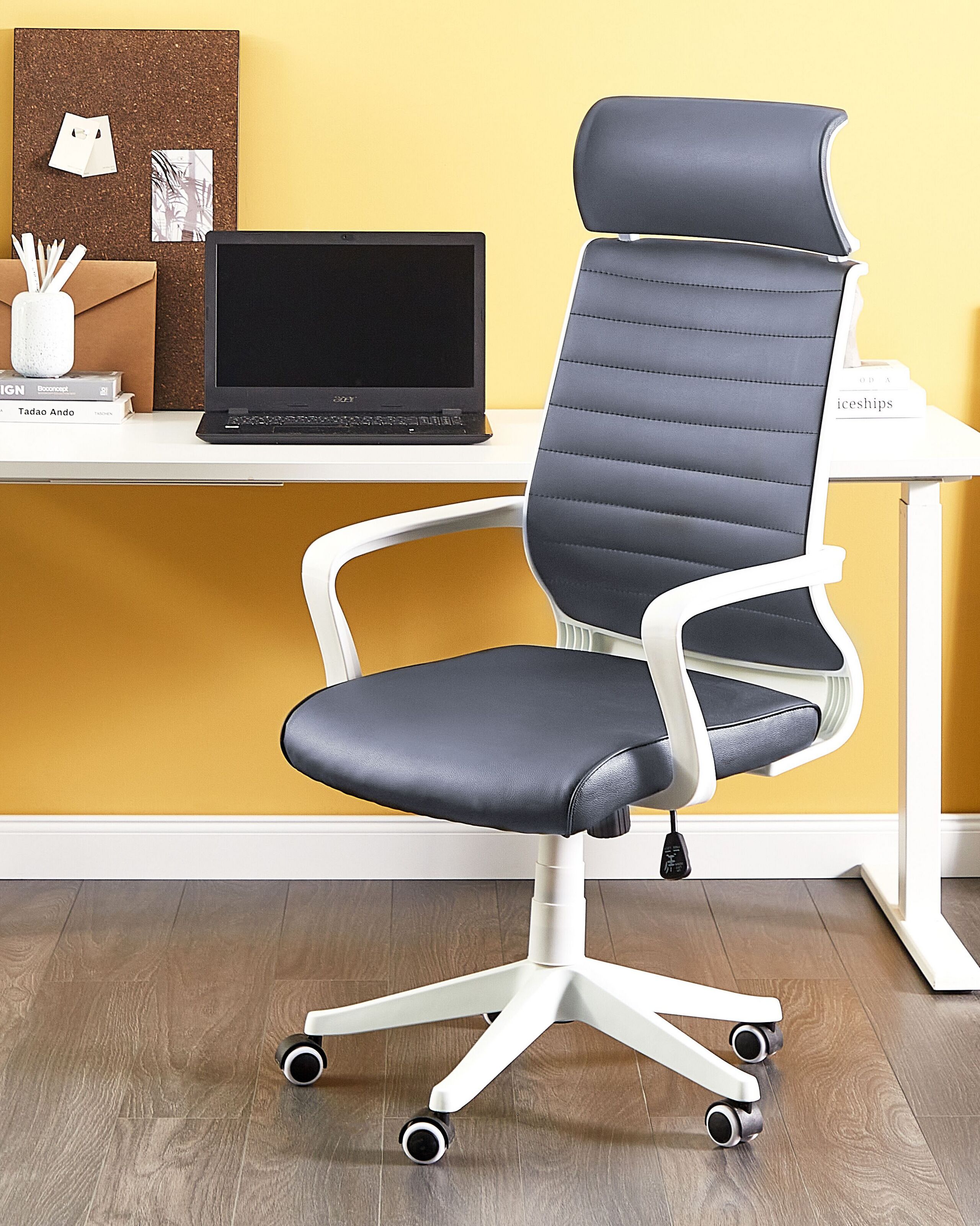 Scaun de birou - Ergonomic chair LEADER Eco-leather Grey