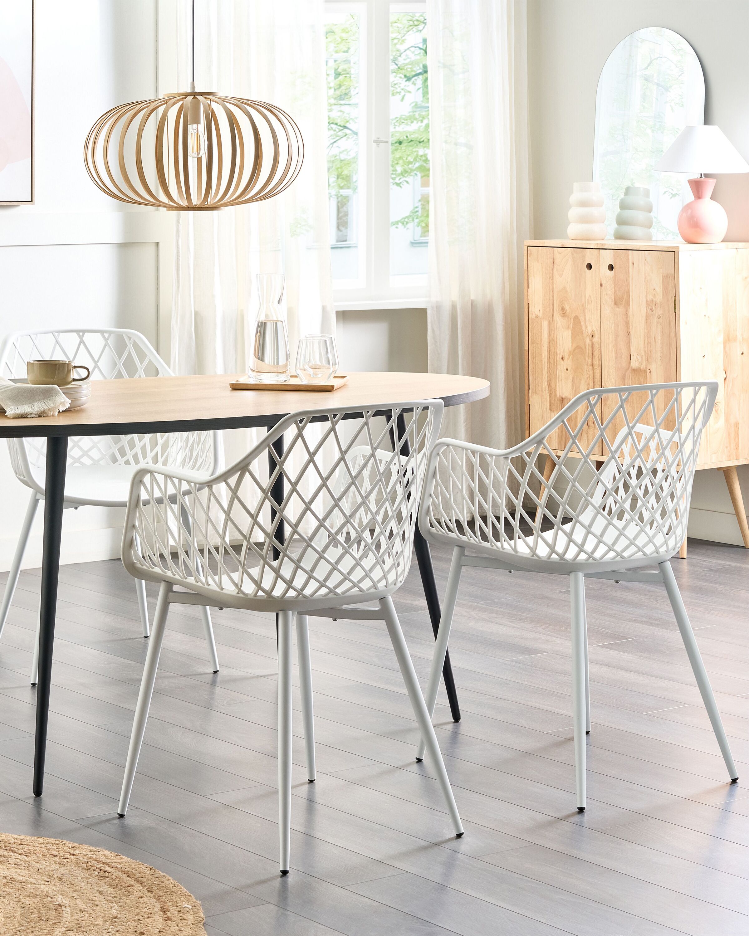 Scaun dining - Set de 2 scaune dining NASHUA II Alb