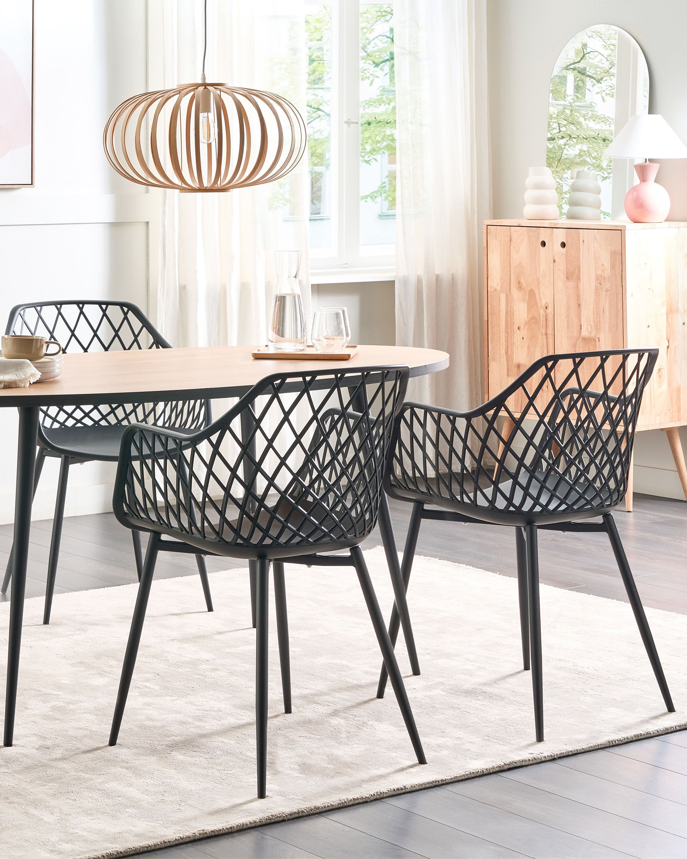 Scaun dining - Set of 2 NASHUA II dining chairs Black