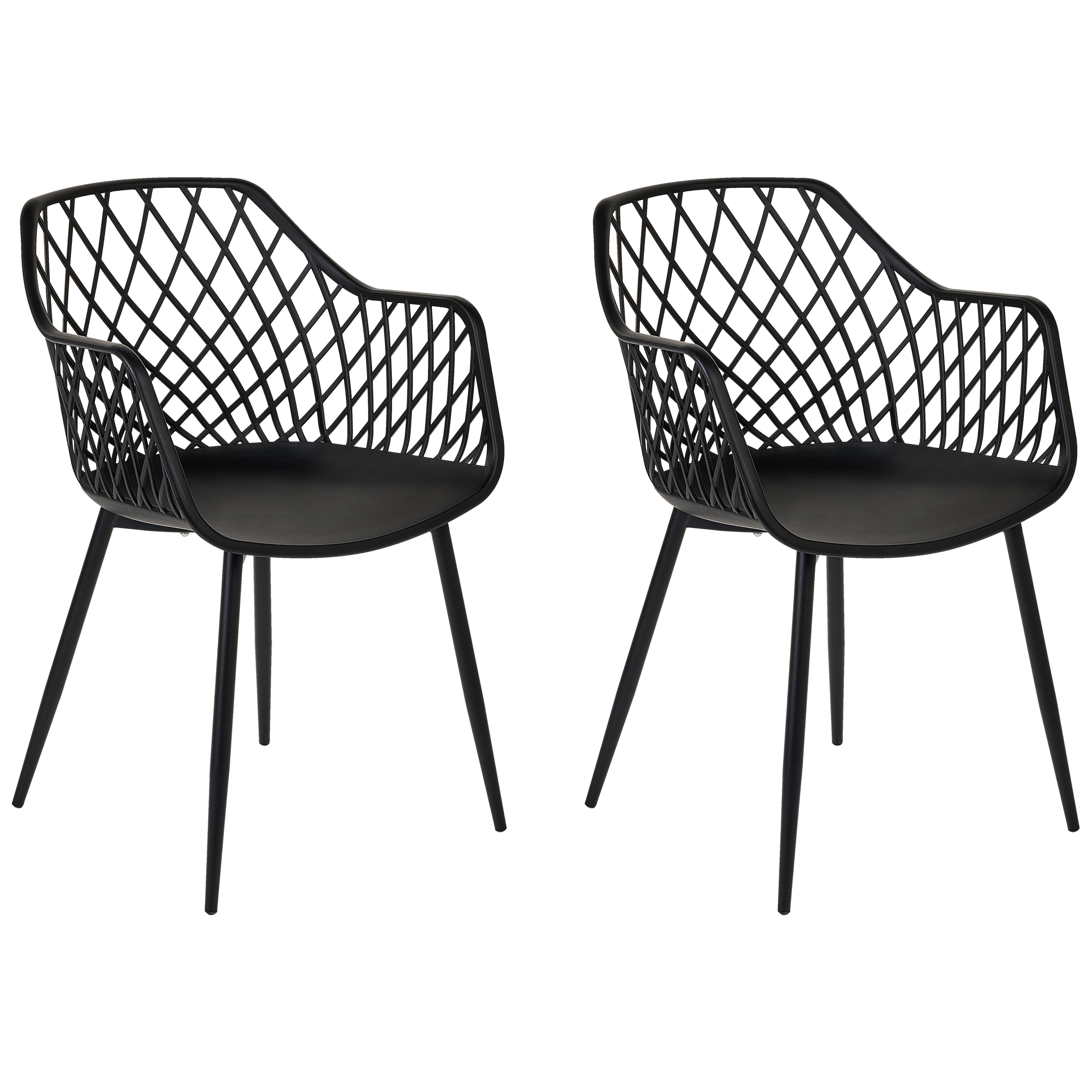 Set of 2 NASHUA II dining chairs Black [1]