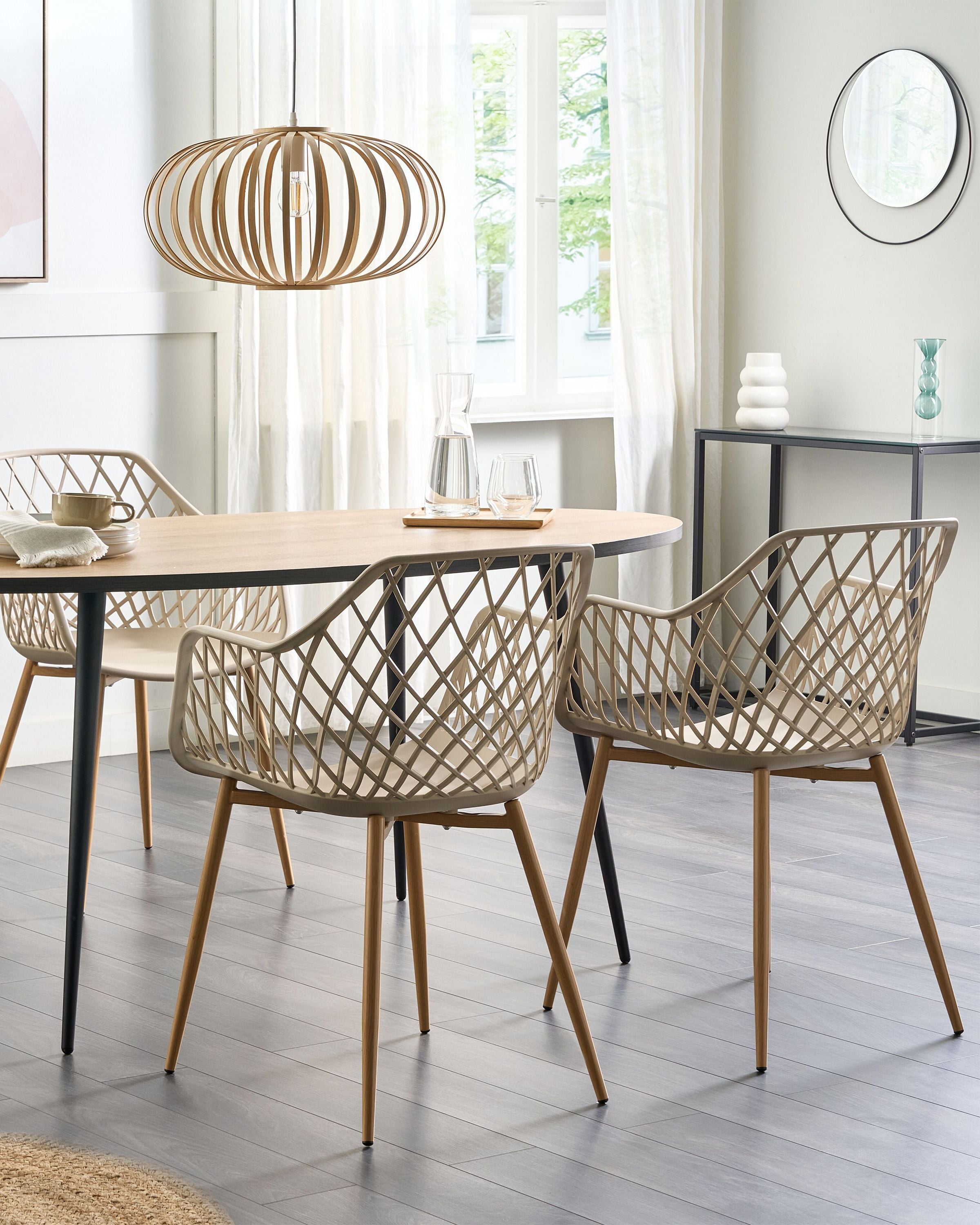 Scaun dining - Set de 2 scaune dining NASHUA Bej