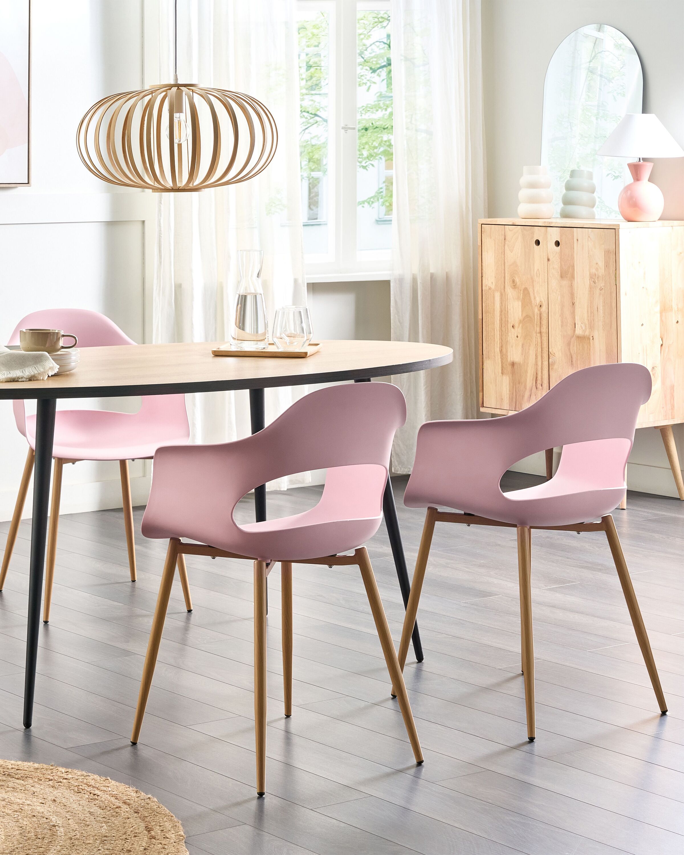 Scaun dining - Set de 2 scaune dining UTICA Roz