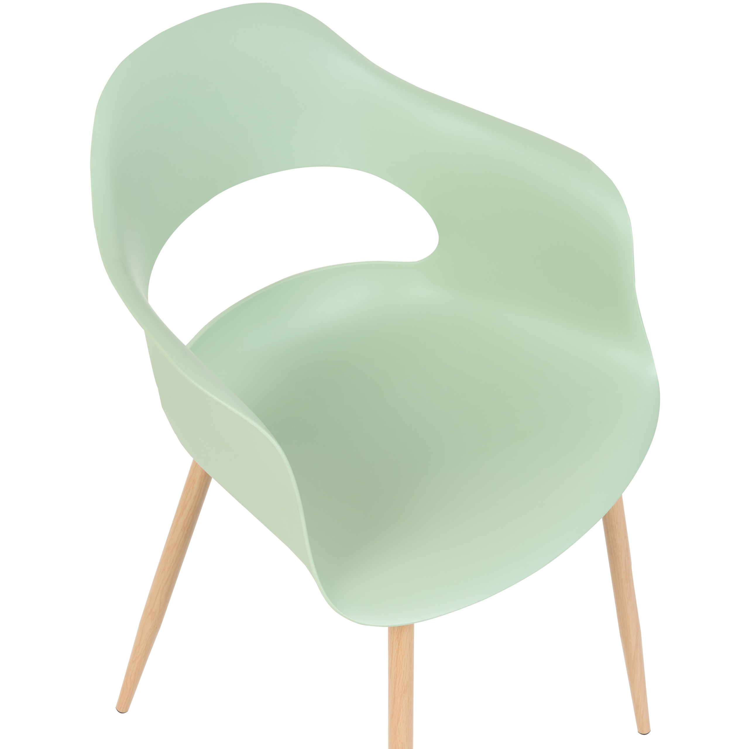 Set of 2 Dining Chairs UTICA Light Green [7]