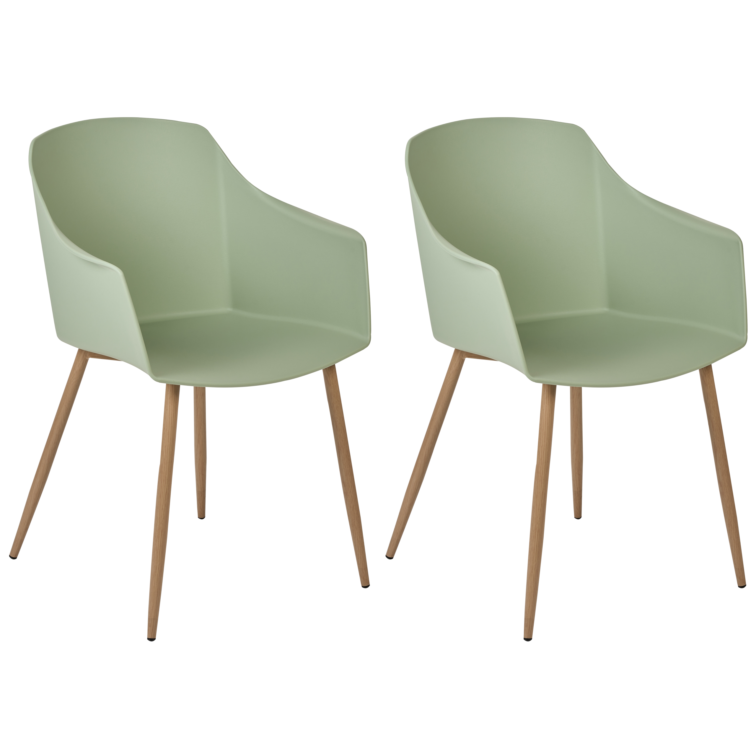 Set de 2 scaune dining FONDA II Verde deschis [2]