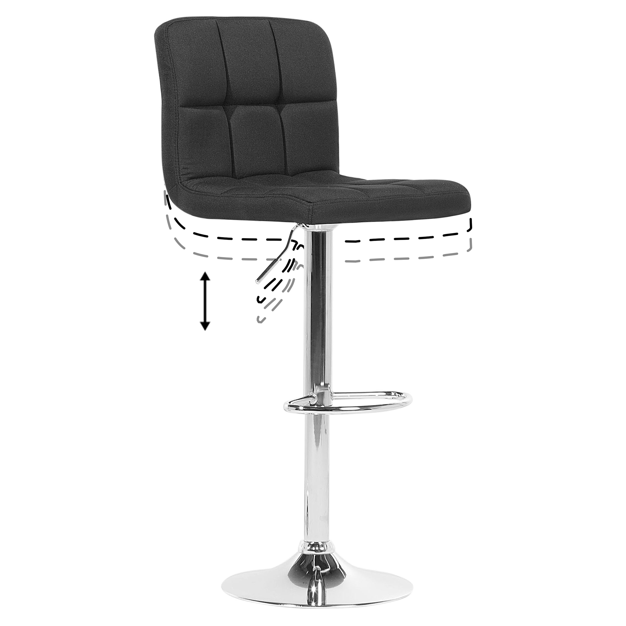 Set of 2 bar stools MARION Swivel Black [8]