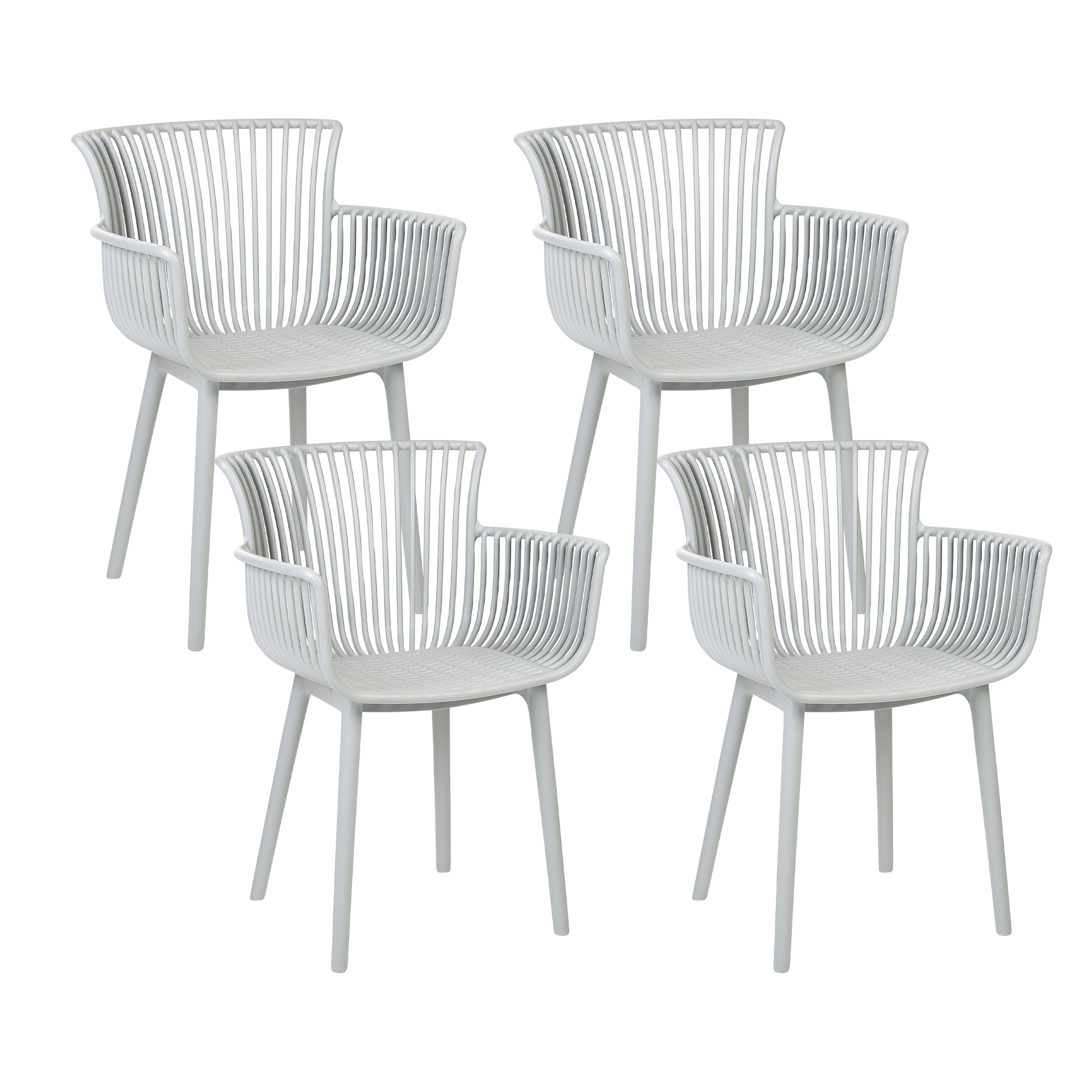 PESARO garden chair set of 4 Light grey [2]