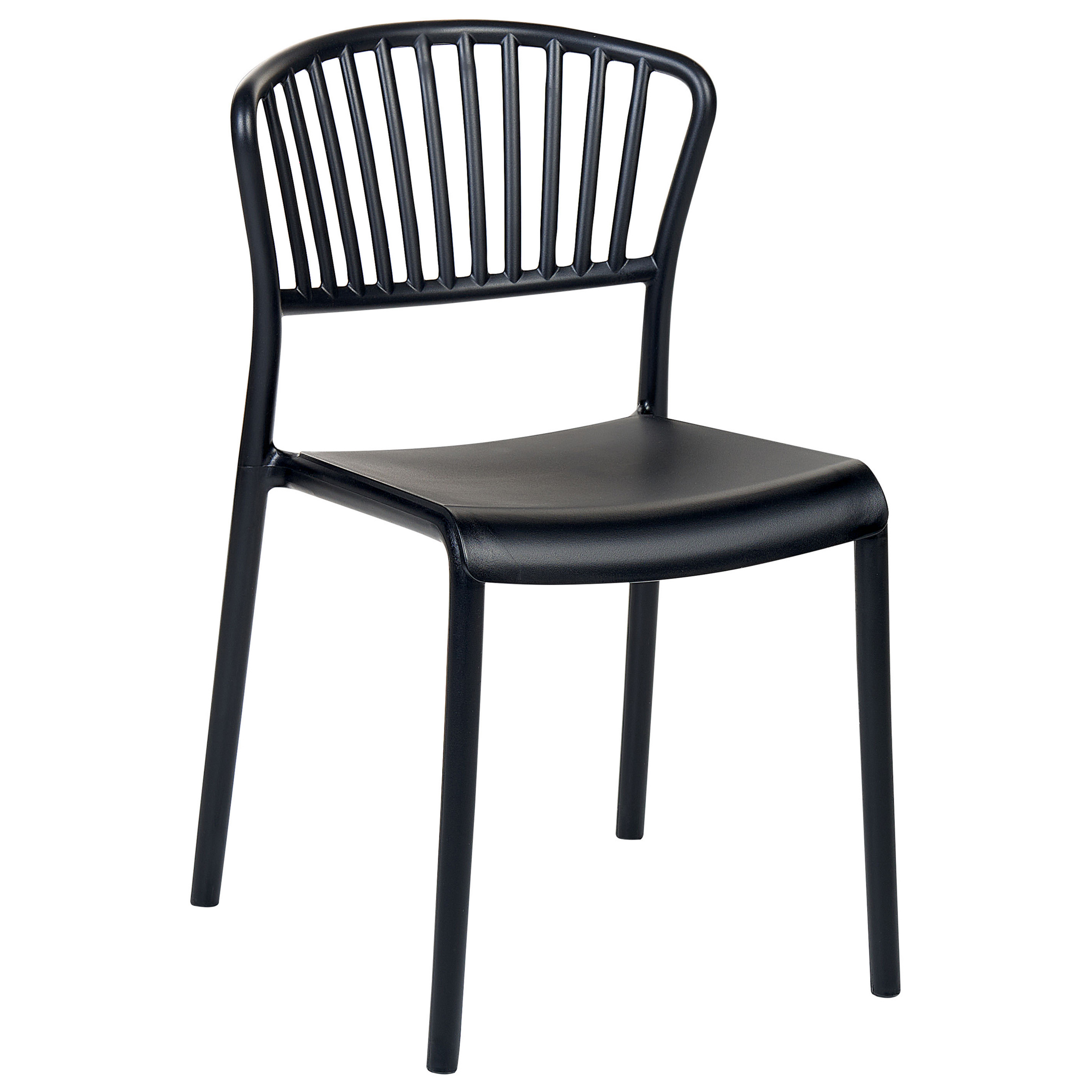Set of 4 garden chairs GELA Black [4]