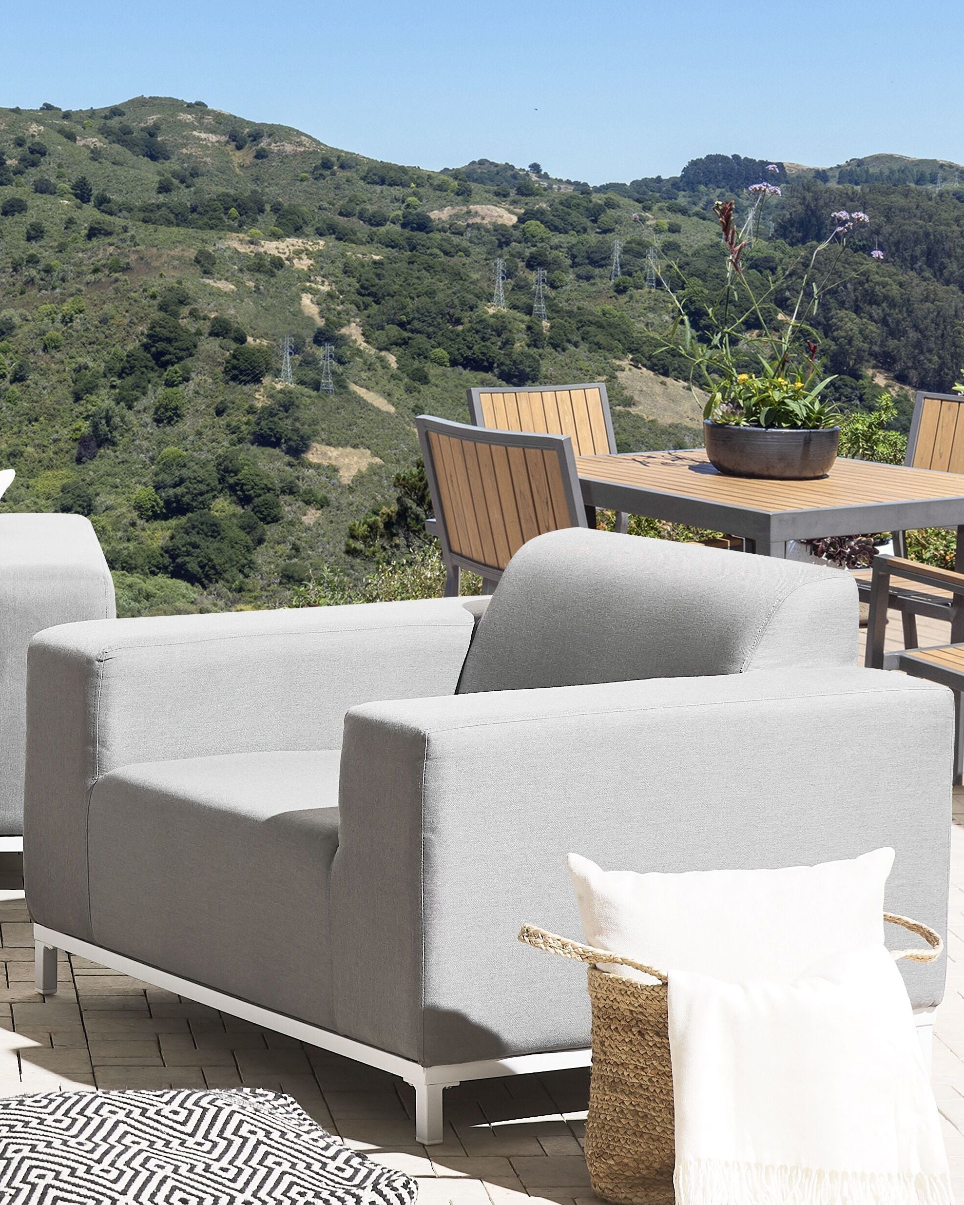 Fotoliu - Set de 2 fotolii de grădină ROVIGO  Gri deschis