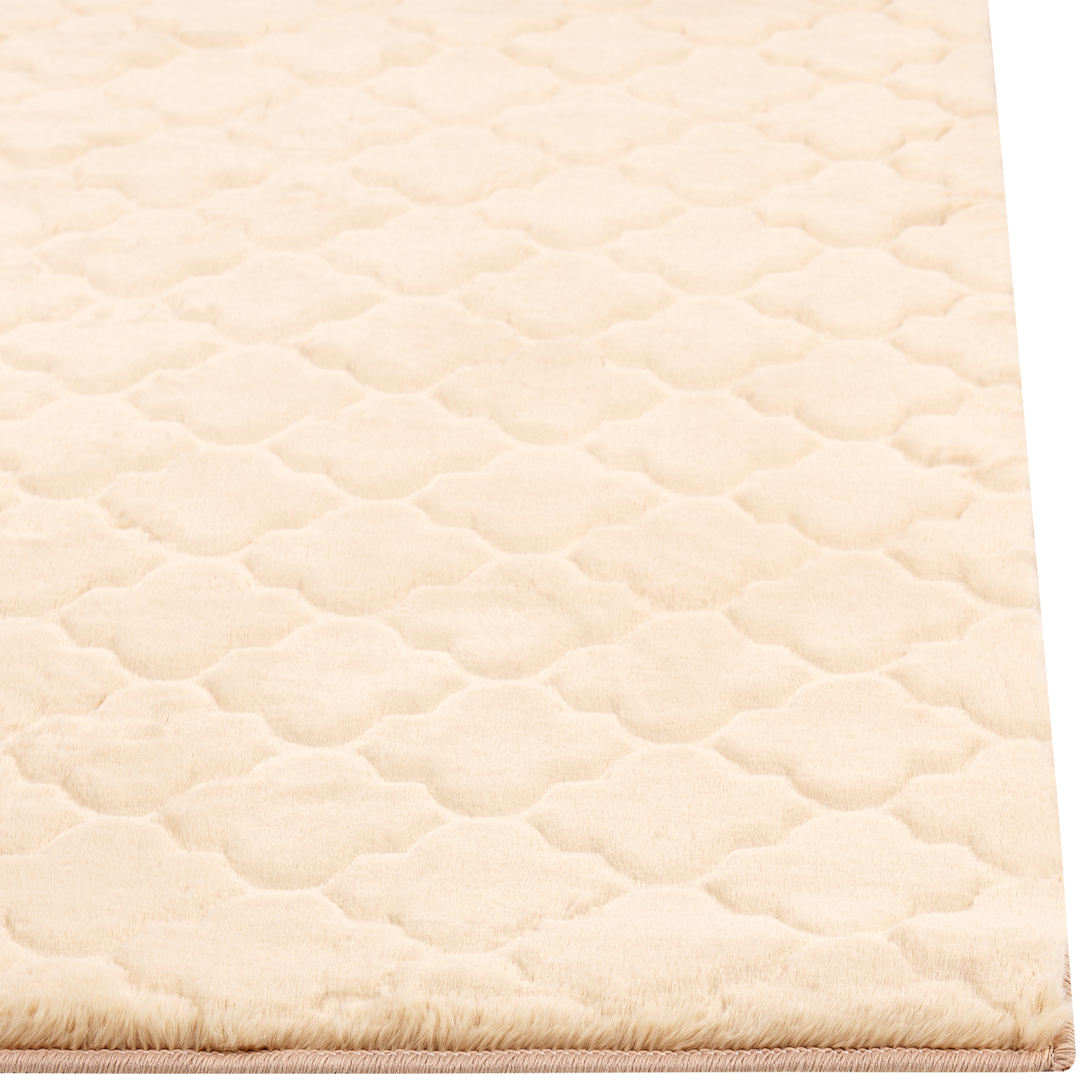 Faux fur rug GHARO Beige 80 x 150 cm [7]