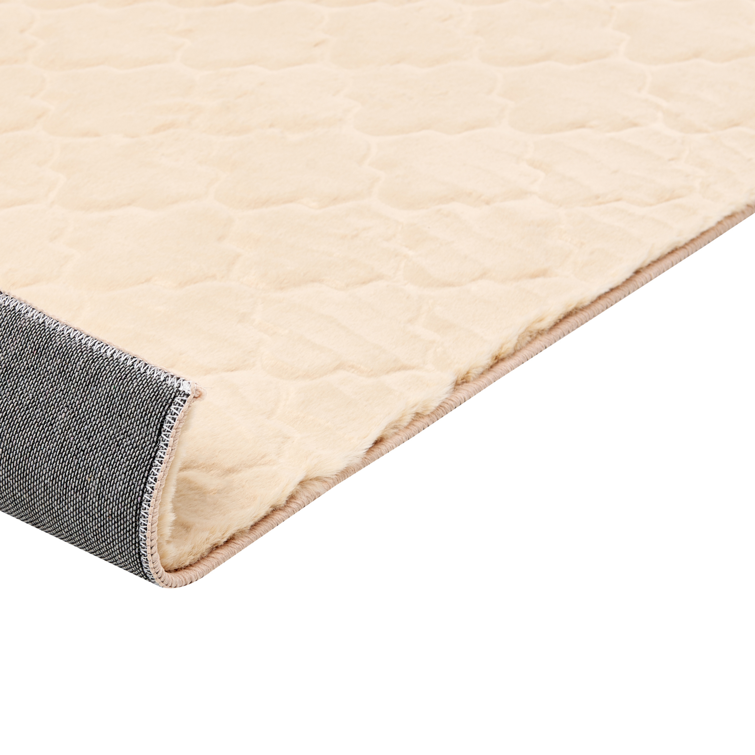 Faux fur rug GHARO Beige 80 x 150 cm [8]