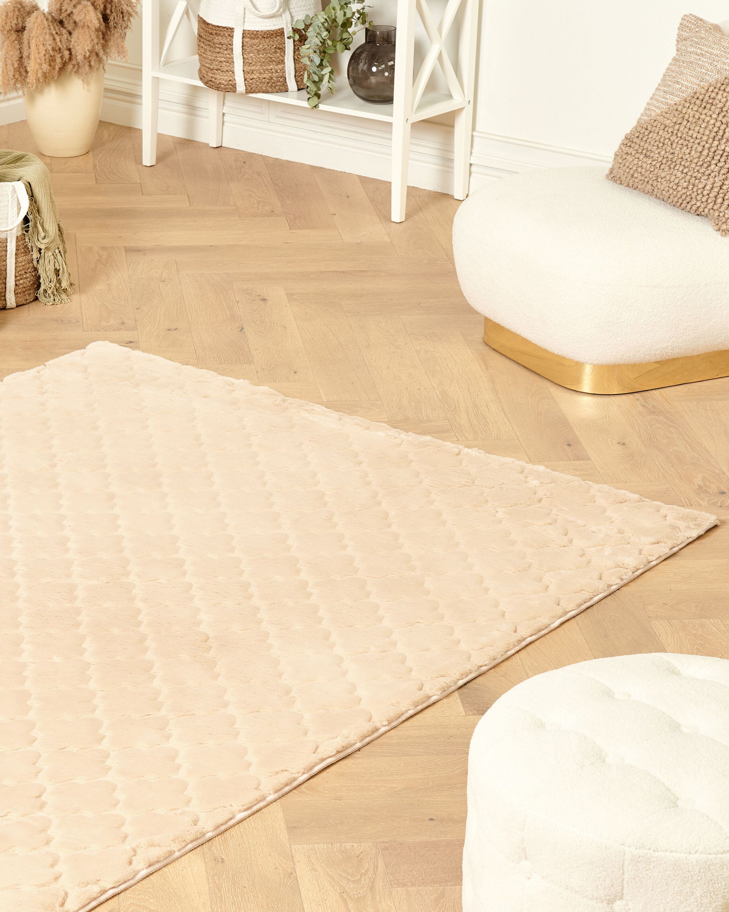 Covor cu fir lung - Faux fur rug GHARO Beige 160 x 230 cm