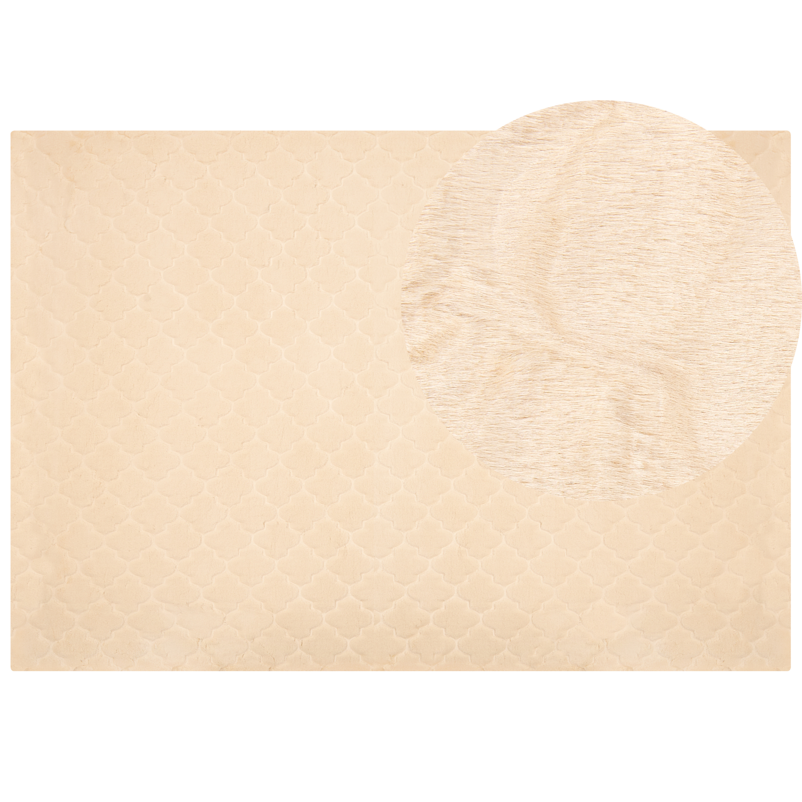 Faux fur rug GHARO Beige 160 x 230 cm [2]