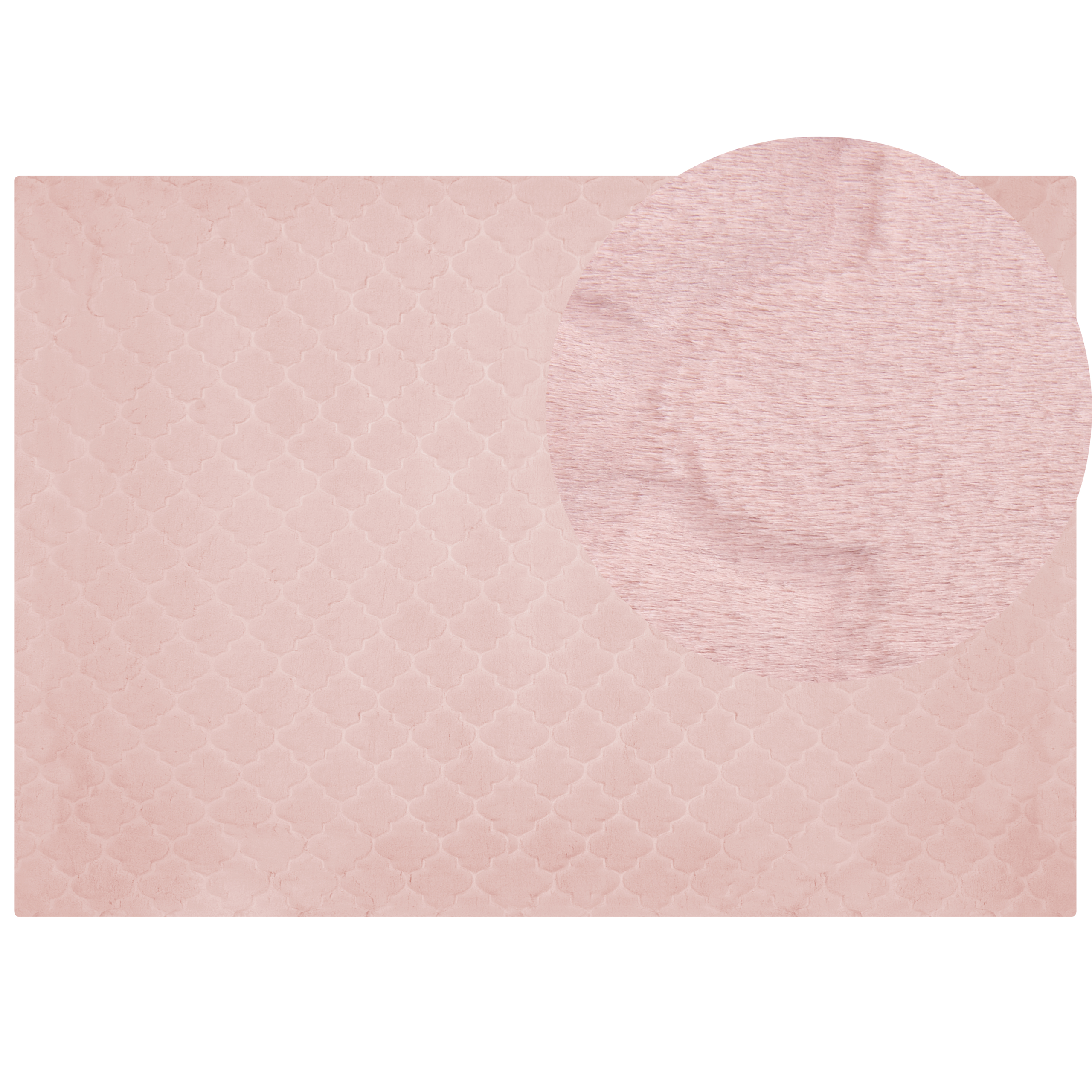 Faux fur rug GHARO Pink 160 x 230 cm [2]