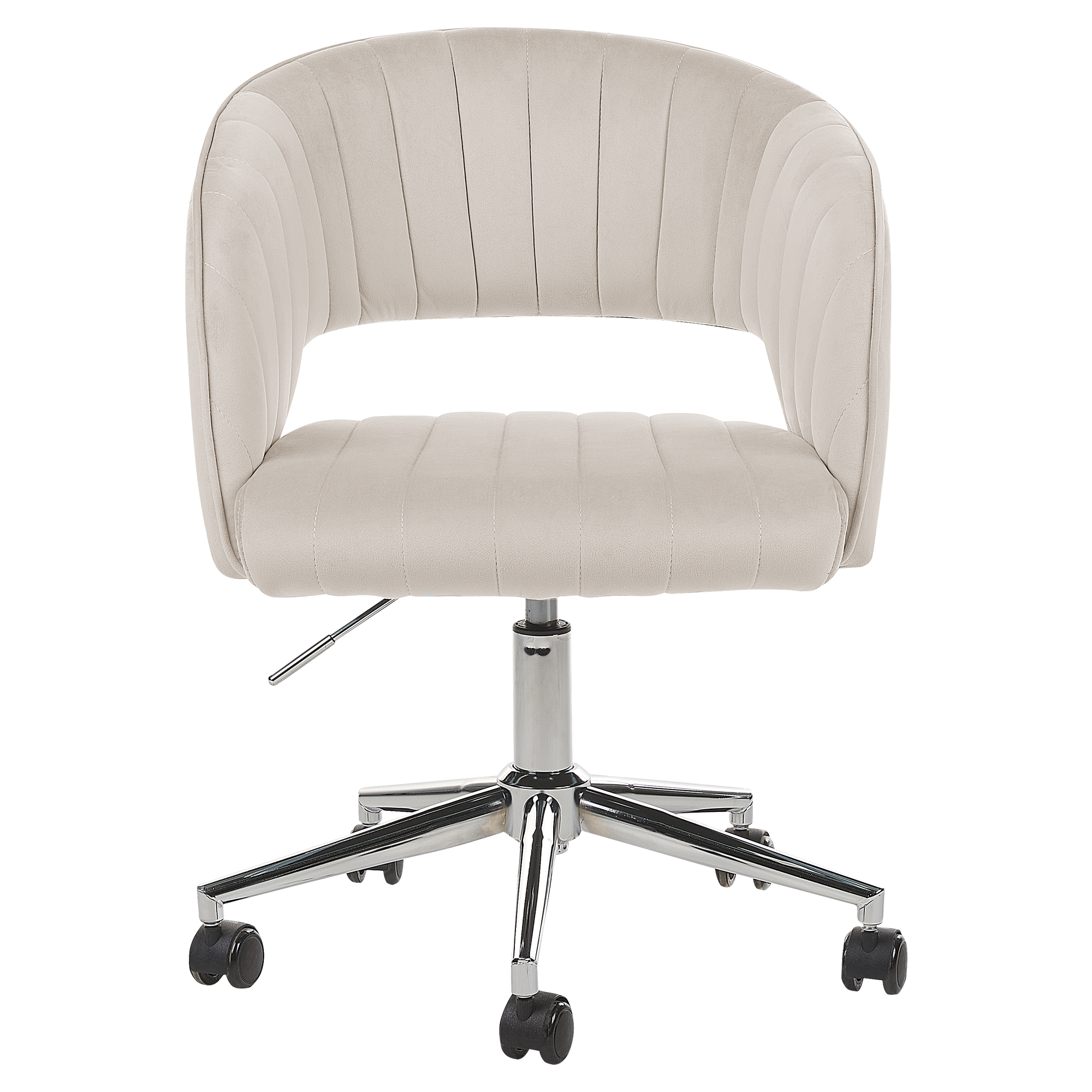 Office chair KATONAH Velvet Light Beige [4]