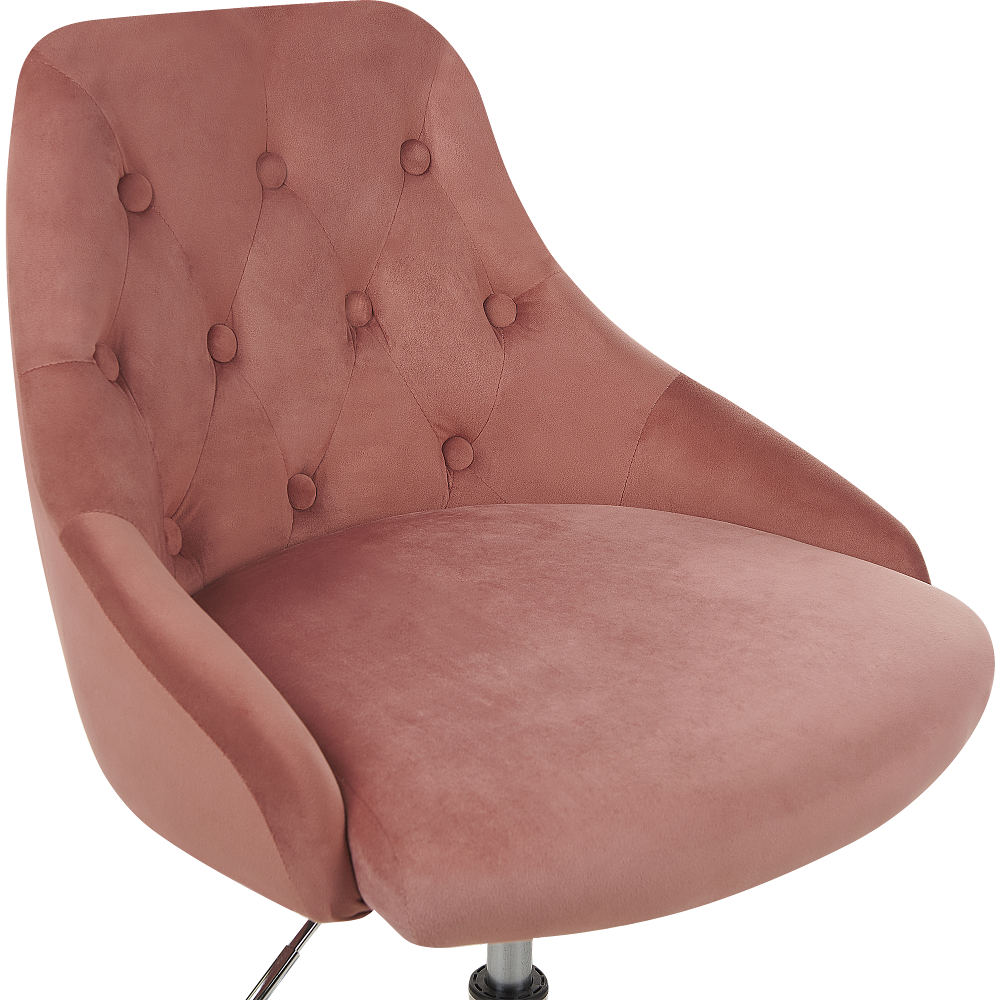 Office Chair PARRISH Velvet Pastel Pink [6]