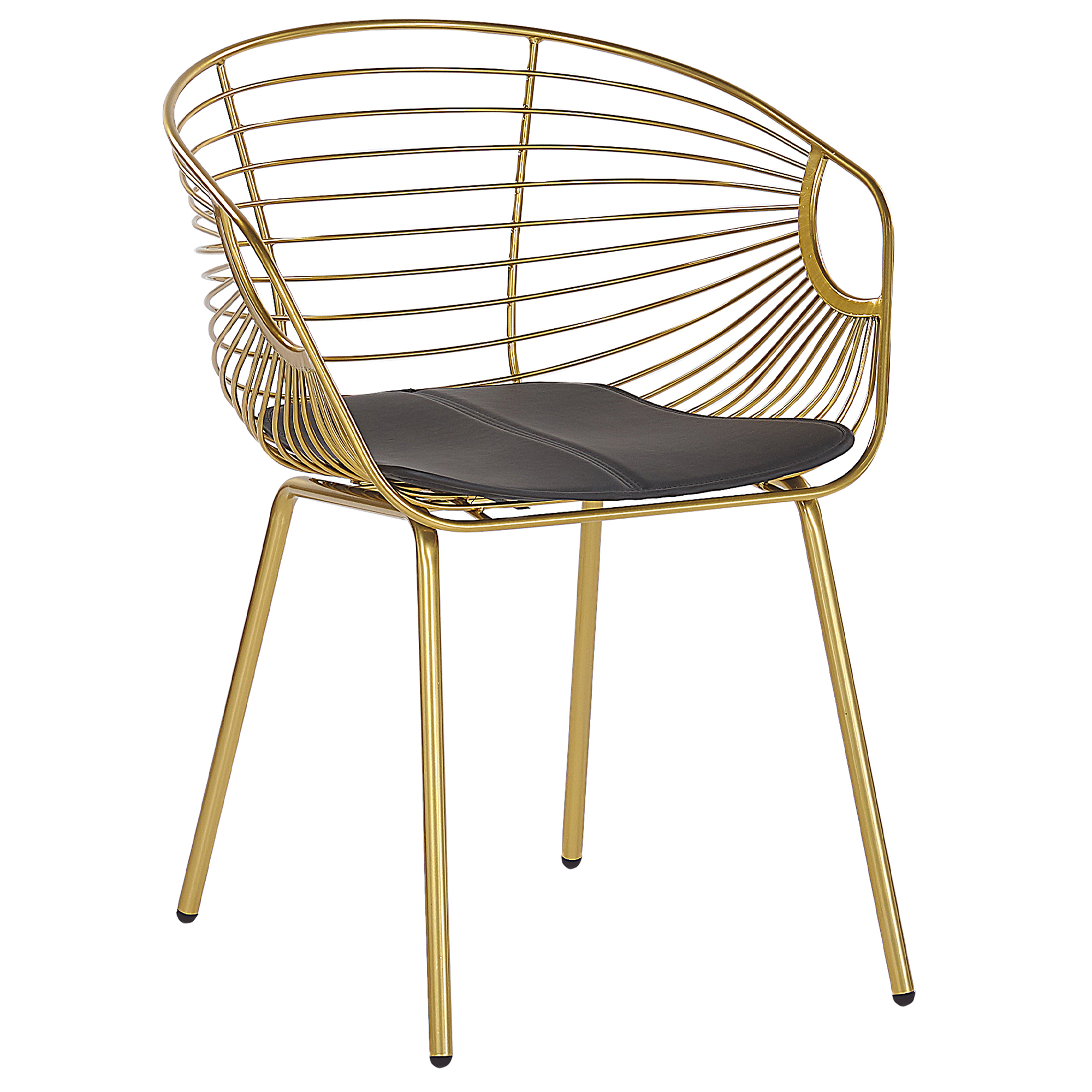 Set de 2 scaune dining HOBACK Metal Auriu [5]