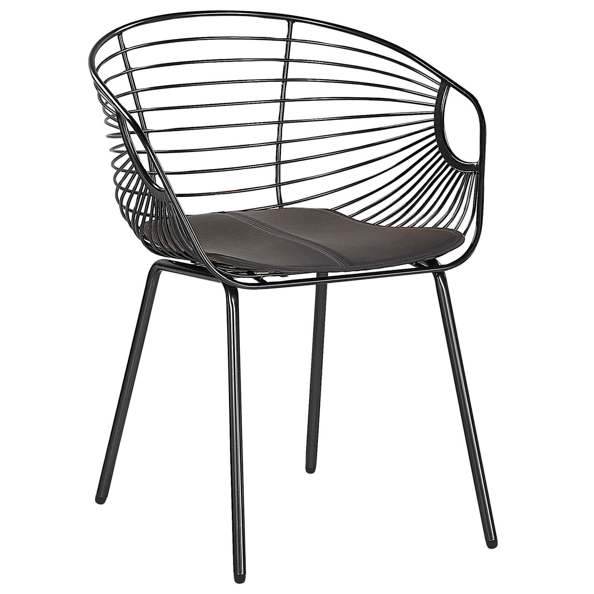 Set of 2 dining chairs HOBACK Metal Black [5]