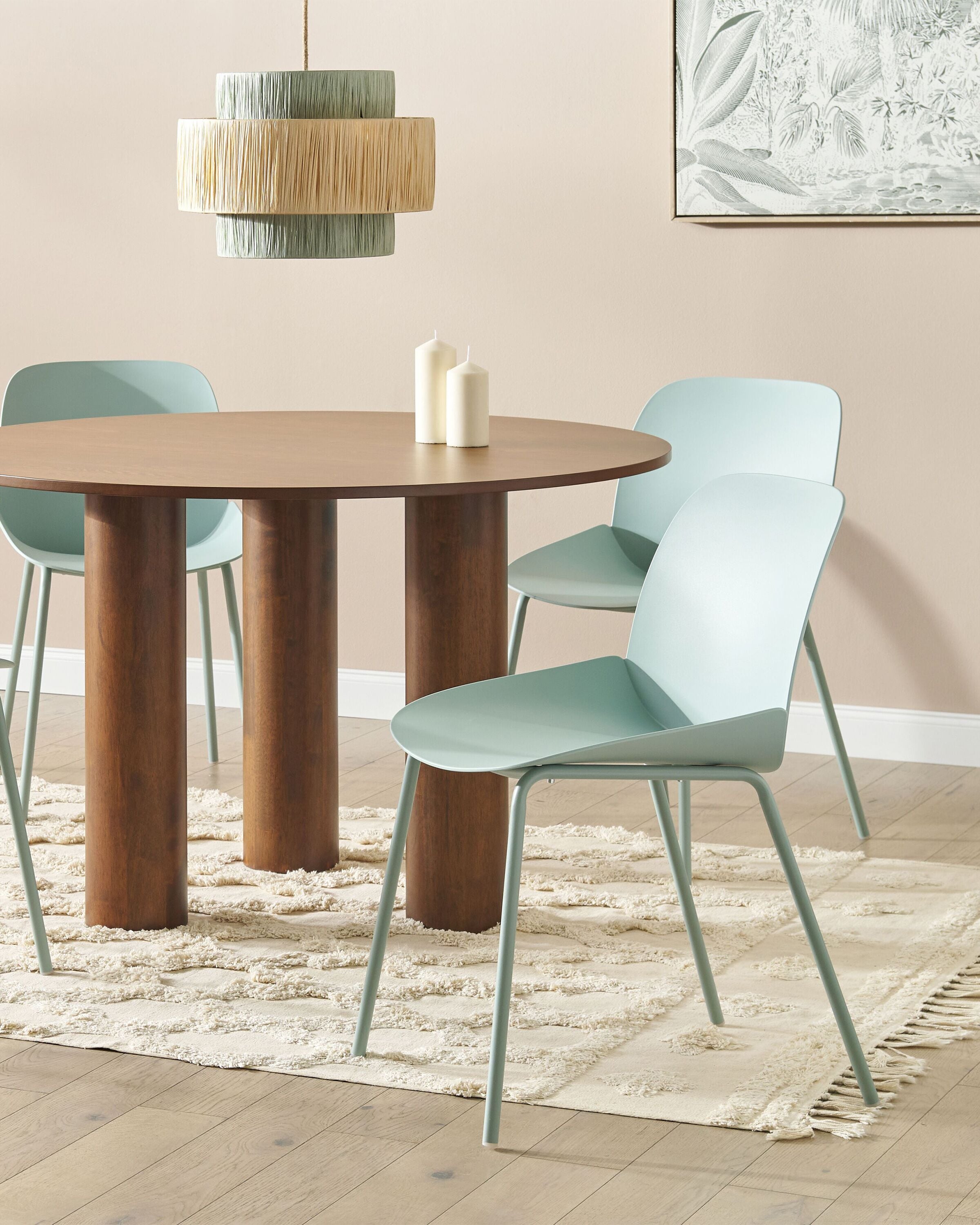 Scaun dining - Set of 2 dining chairs MILACA Mint Green