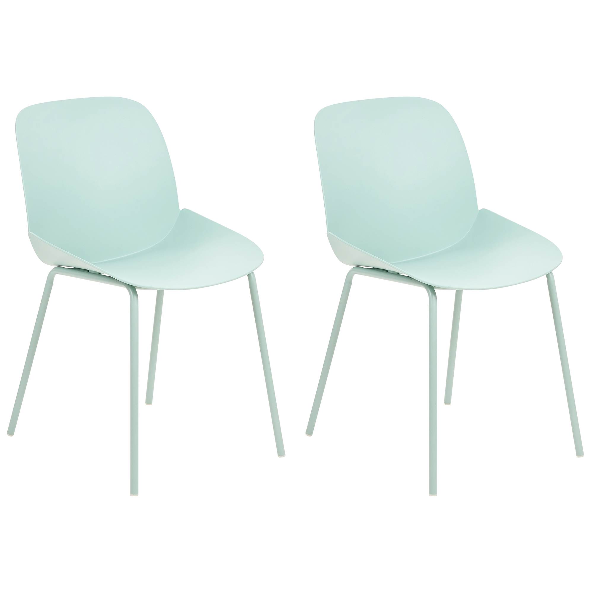 Set de 2 scaune dining MILACA Verde mentă [2]