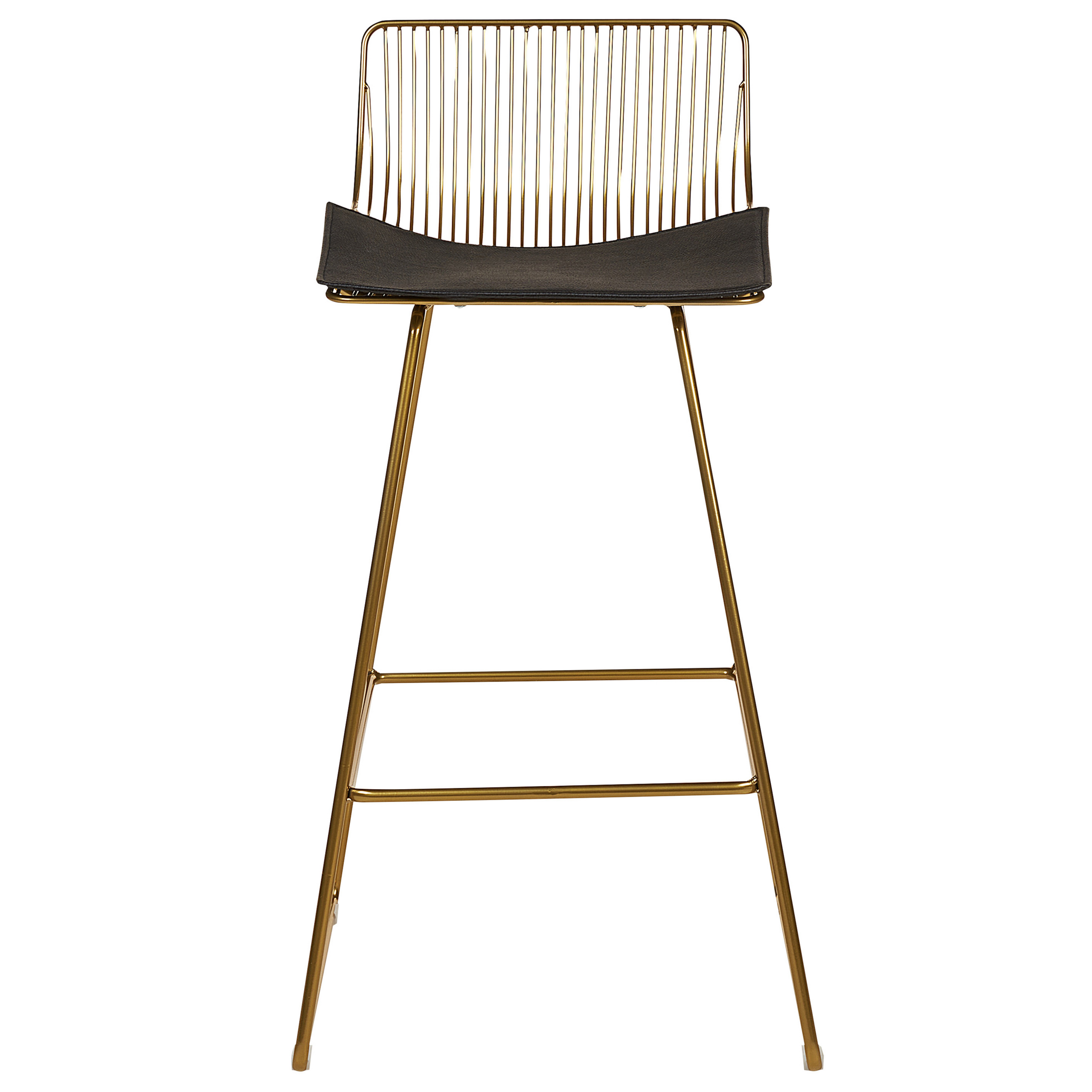Set of 2 bar stools FREDONIA Metal Gold [5]