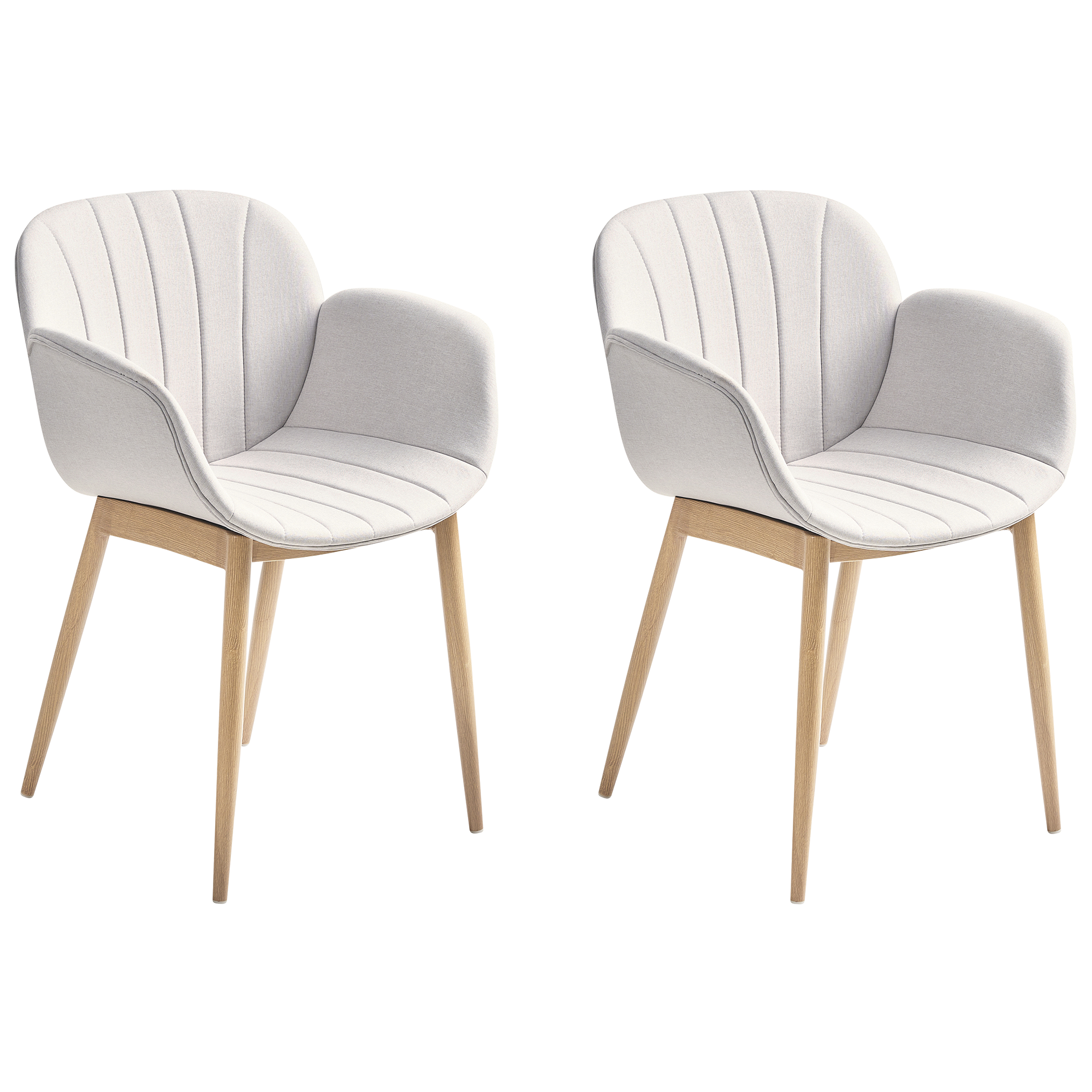 Set of 2 dining chairs ALICE Light Grey [2]