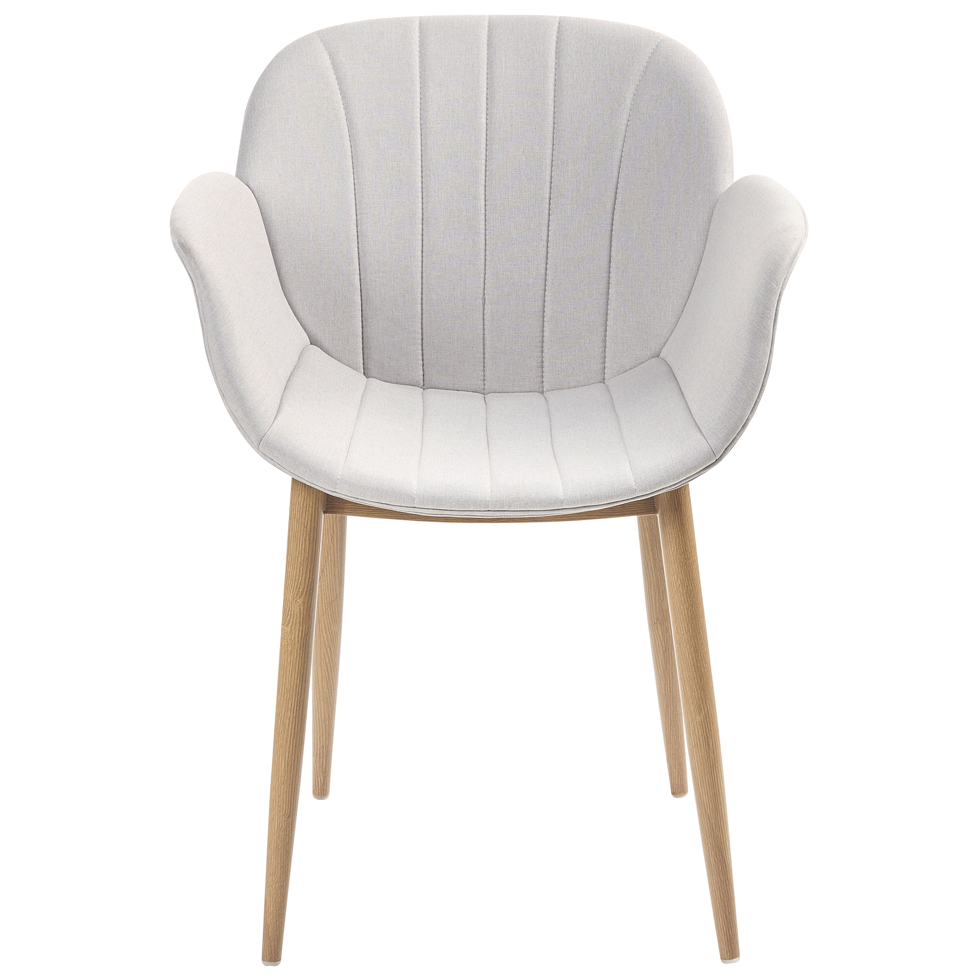 Set of 2 dining chairs ALICE Light Grey [5]