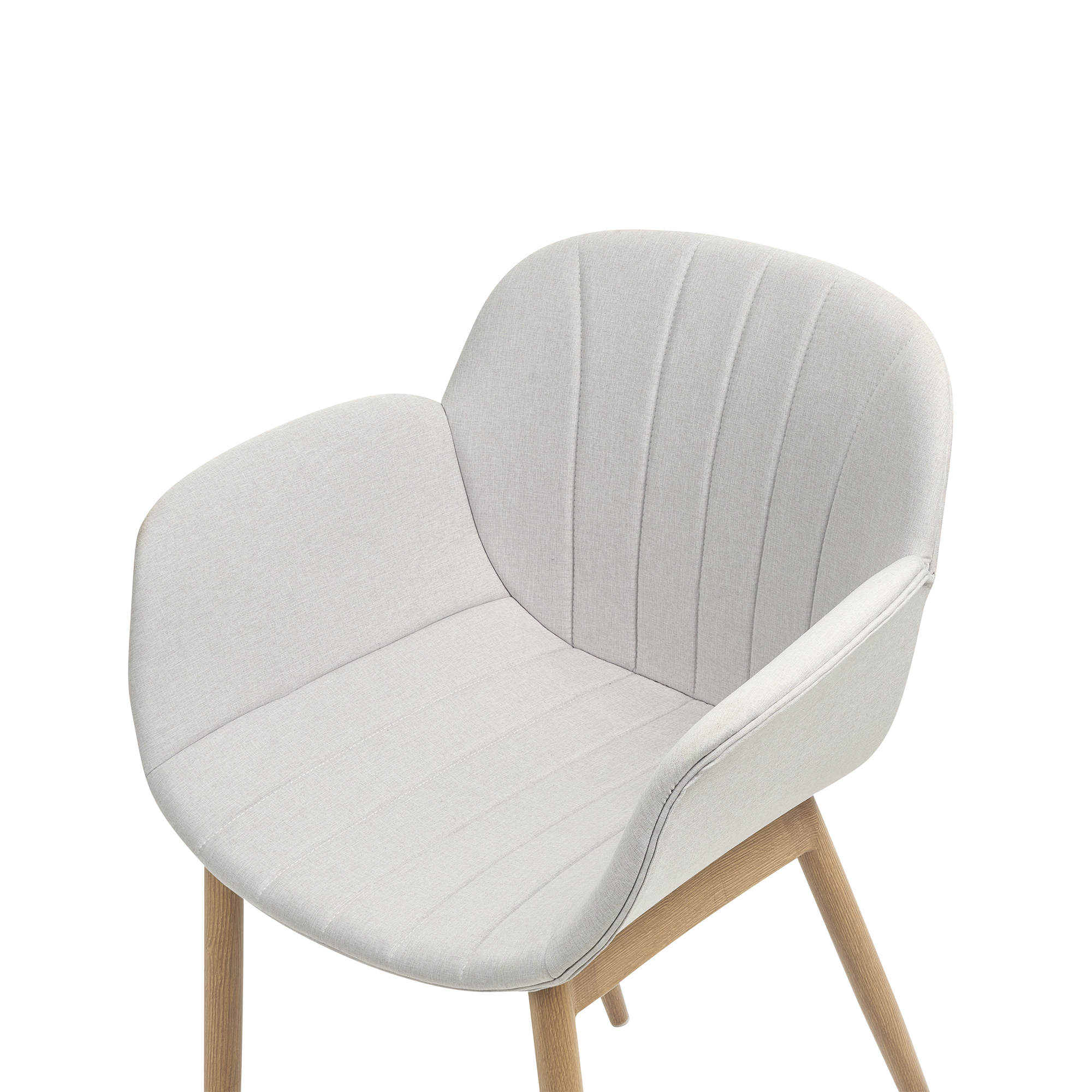 Set of 2 dining chairs ALICE Light Grey [7]