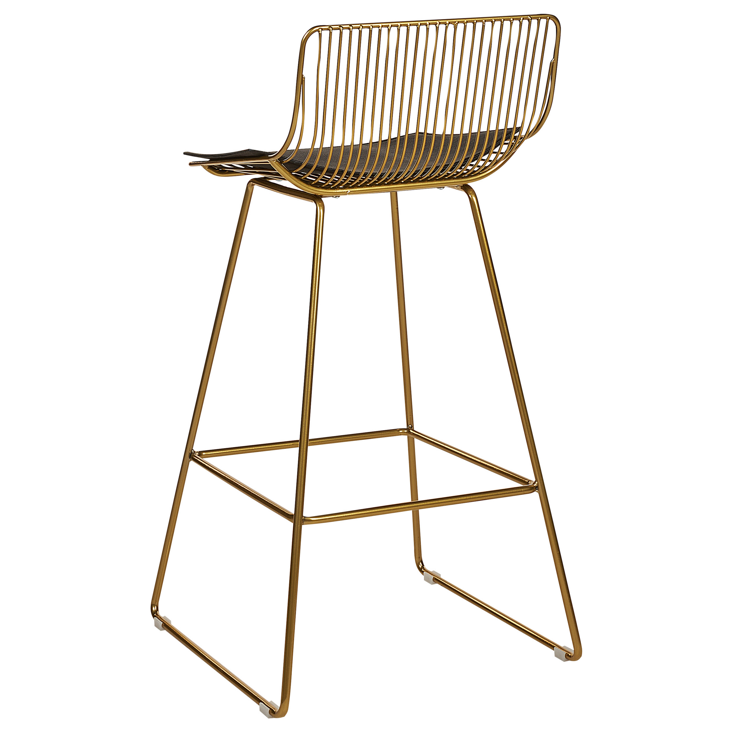 Set of 2 bar stools FREDONIA Metal Gold [6]