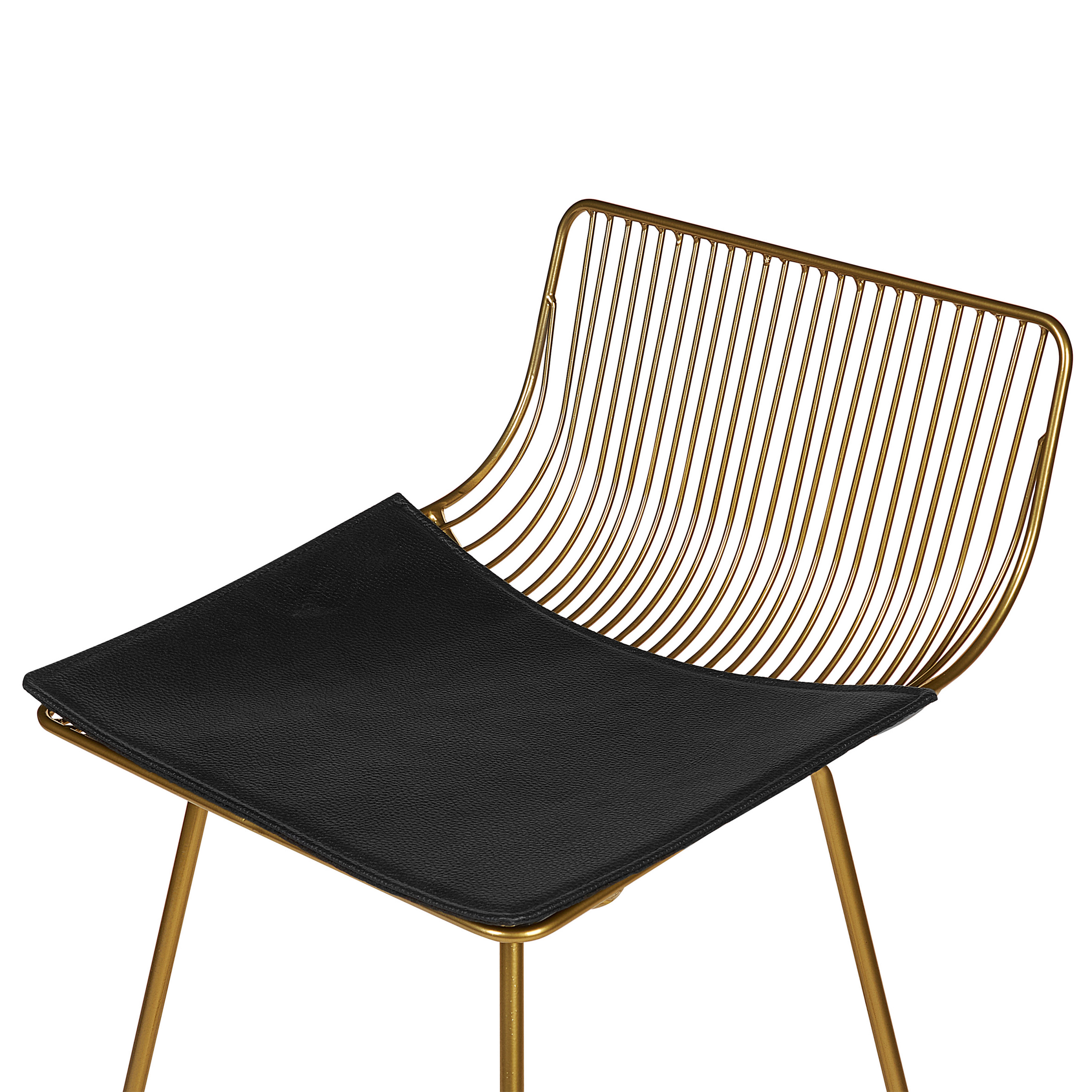 Set of 2 bar stools FREDONIA Metal Gold [7]