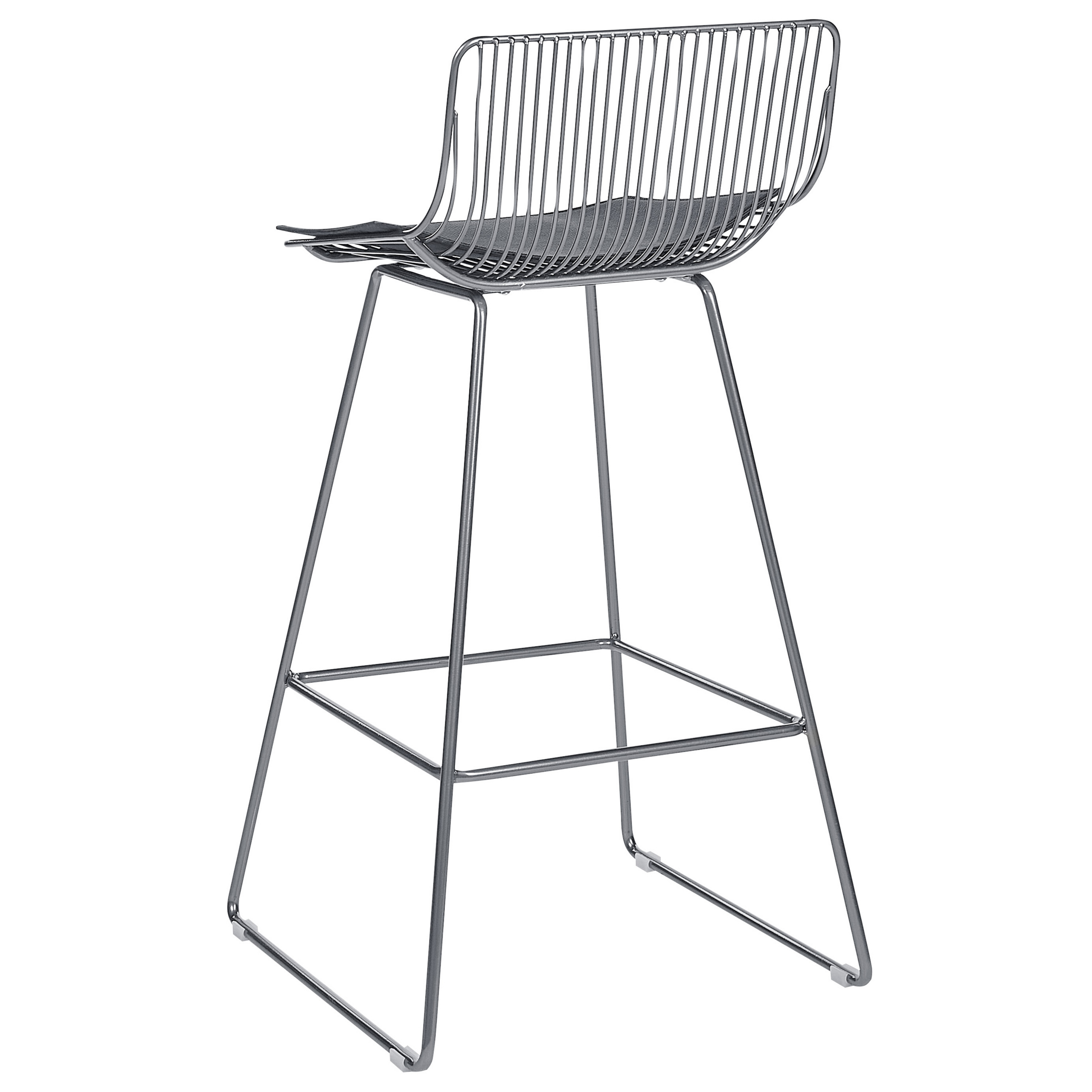 Set of 2 bar chairs FREDONIA Metal Silver [6]