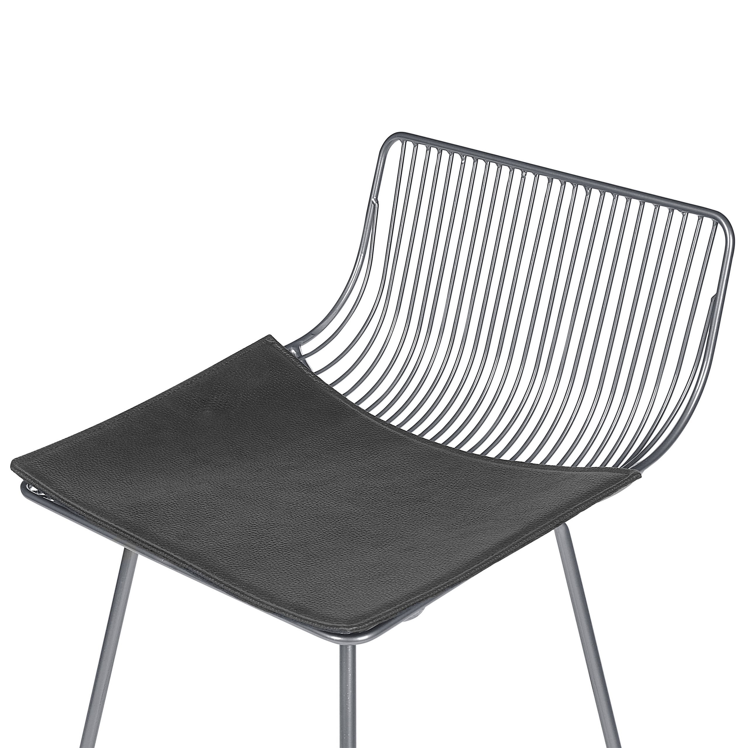 Set of 2 bar chairs FREDONIA Metal Silver [7]