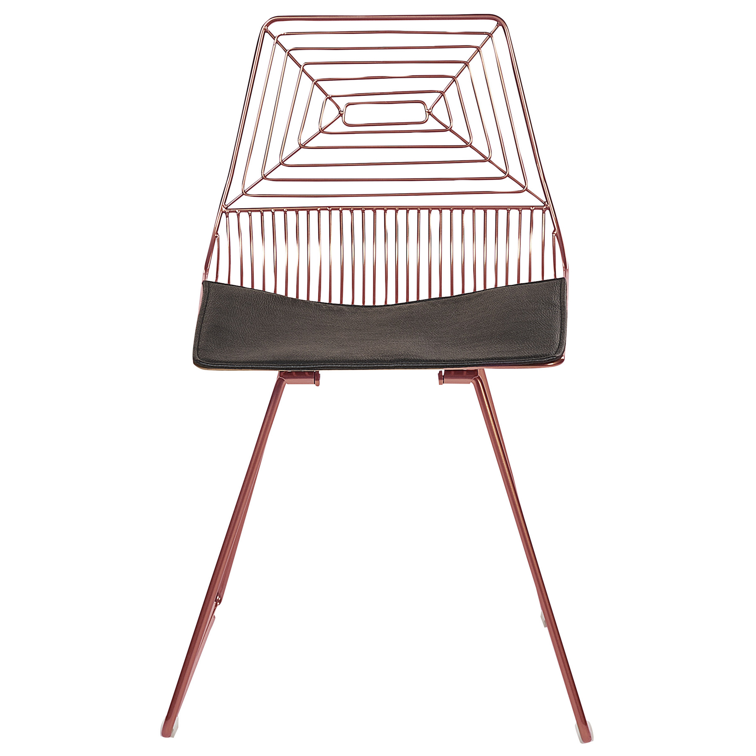 Set de 2 scaune dining BEATTY Metal Roz auriu [5]