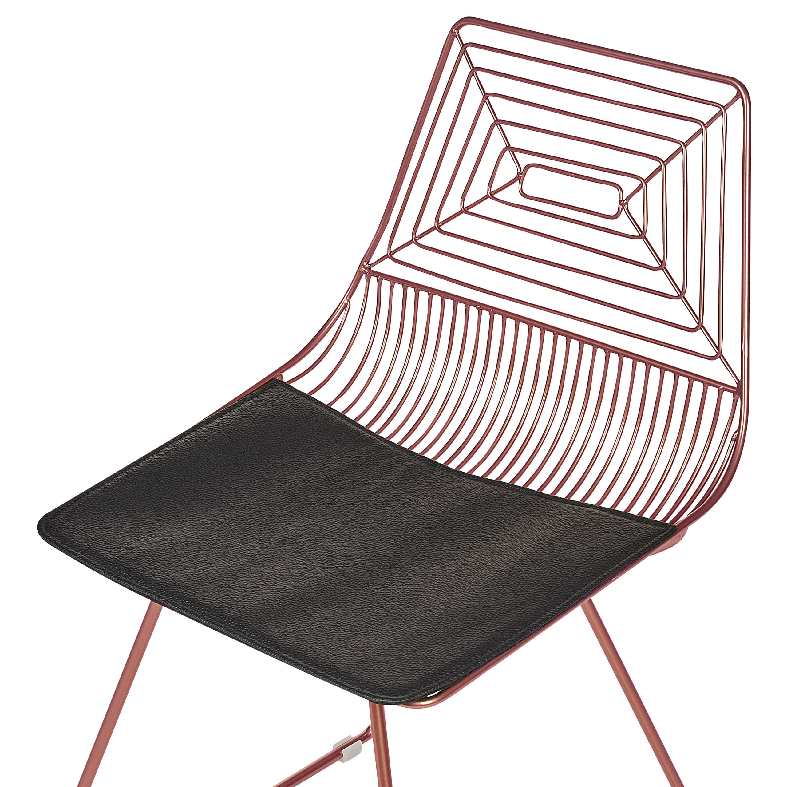 Set de 2 scaune dining BEATTY Metal Roz auriu [7]