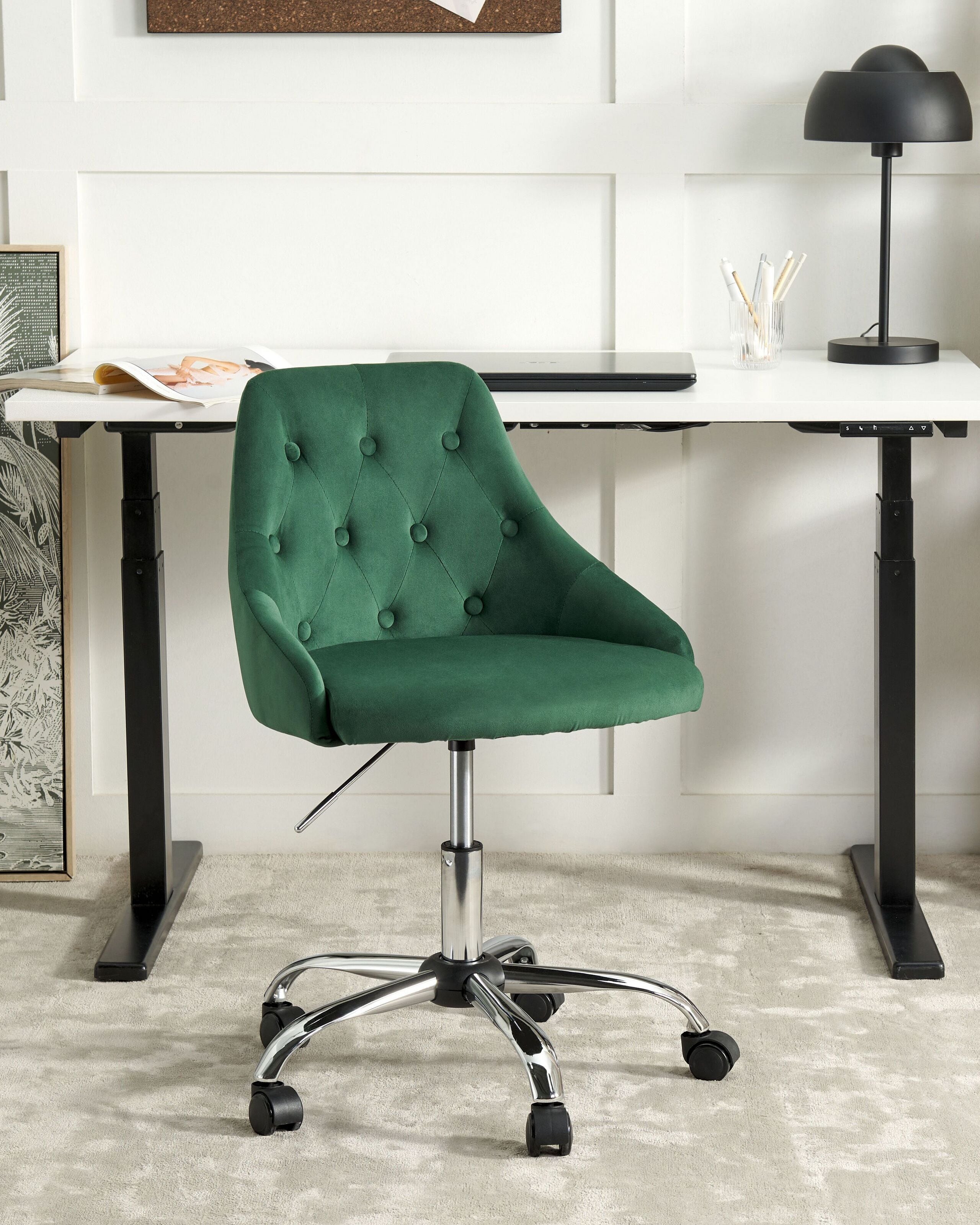 Scaun de birou - Office chair PARRISH Emerald Green Velvet