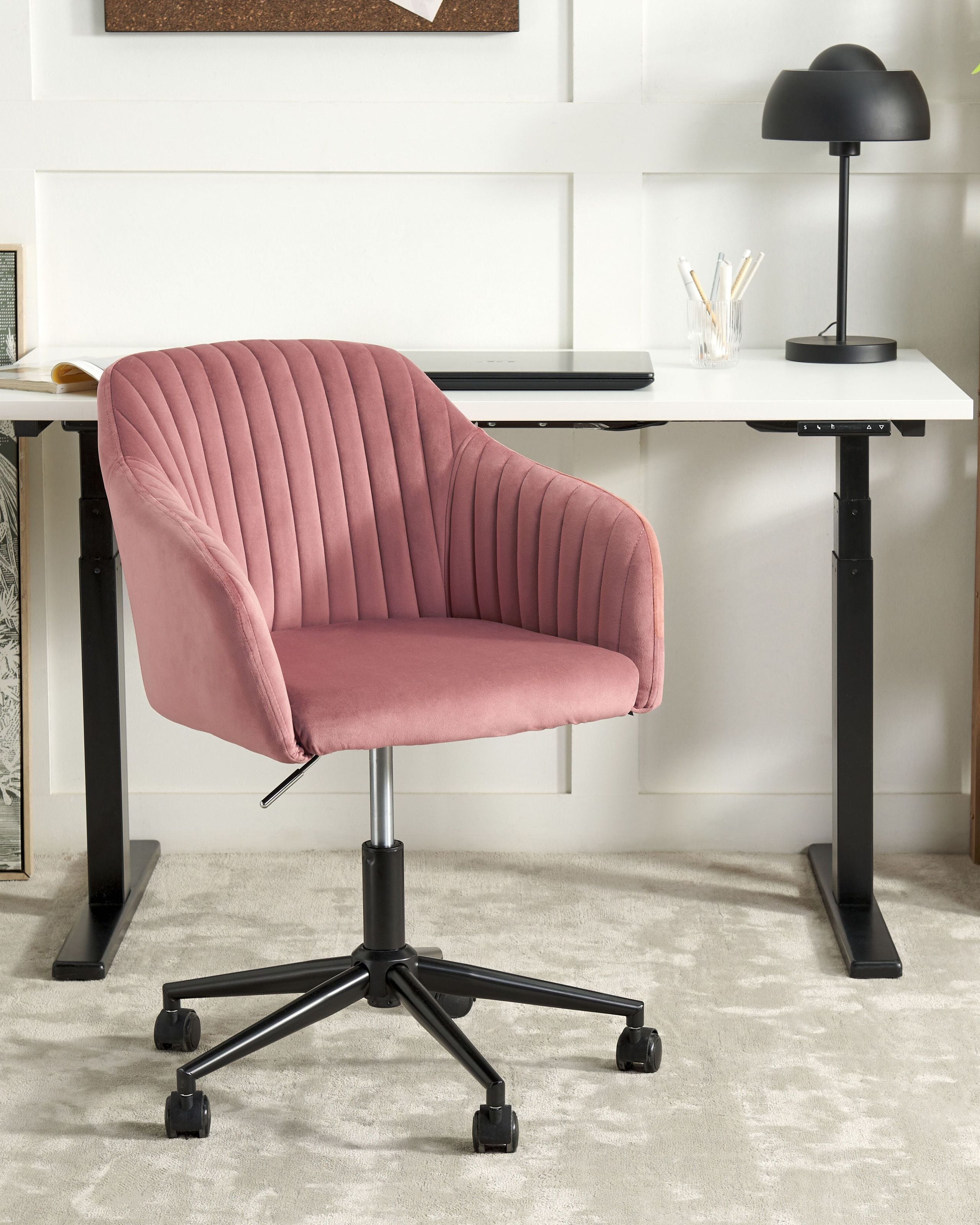 Scaun de birou - Office Chair VENICE Velvet Pink