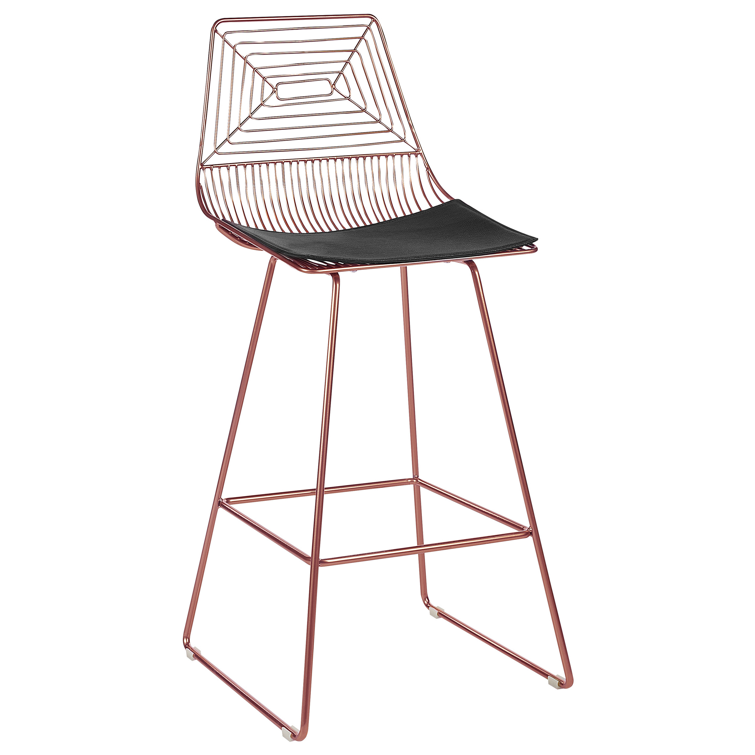 Set of 2 Bar Stools BISBEE Metal Rose Gold [4]