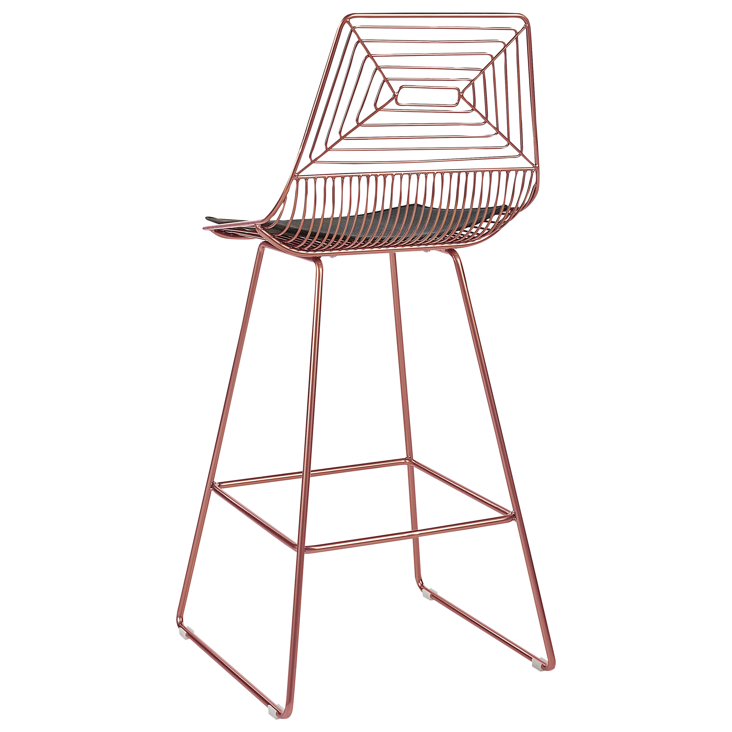 Set of 2 Bar Stools BISBEE Metal Rose Gold [6]