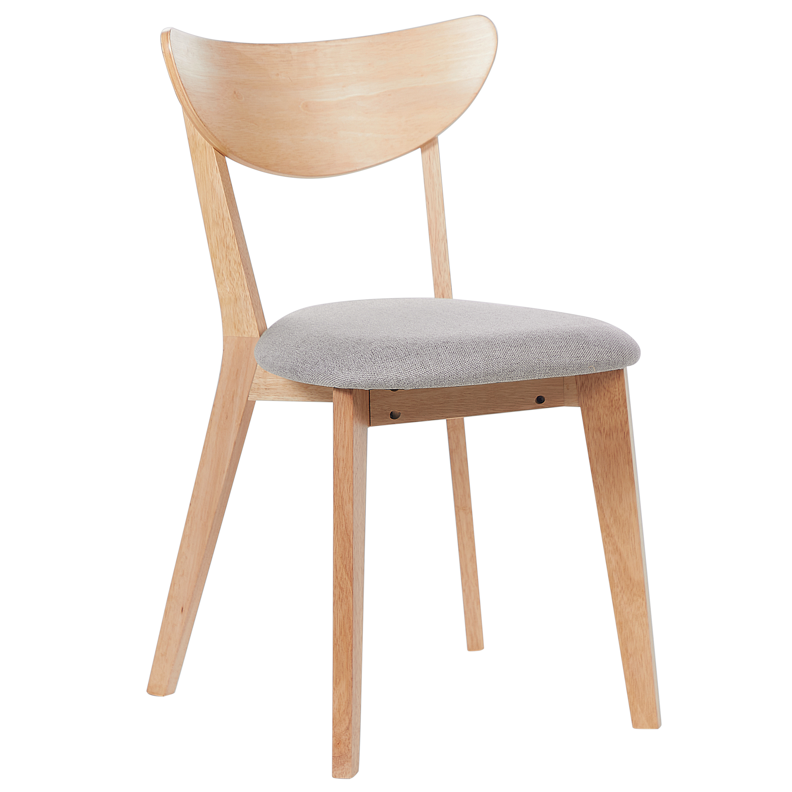 Set de 2 scaune dining ERIE Lemn Maro deschis/Gri [4]