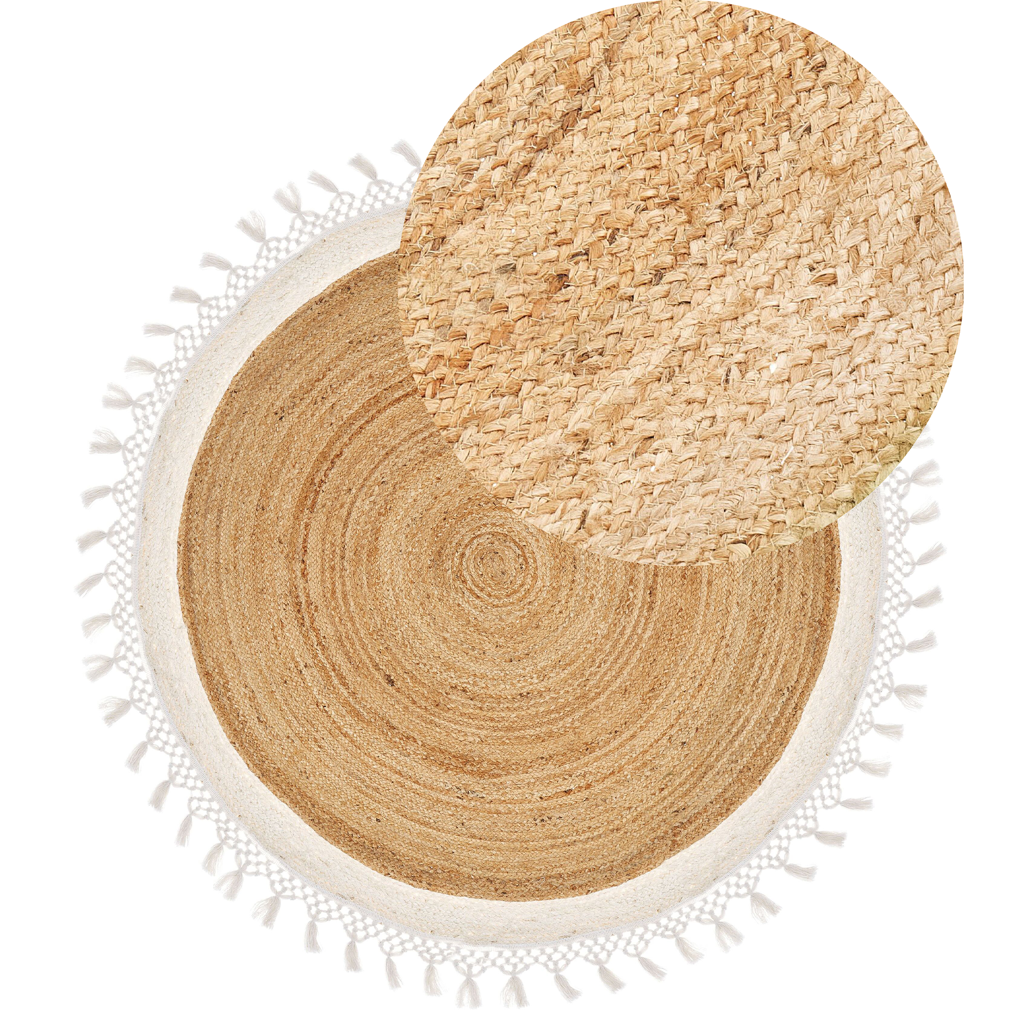 MARTS White ø 140 cm Jute [2]