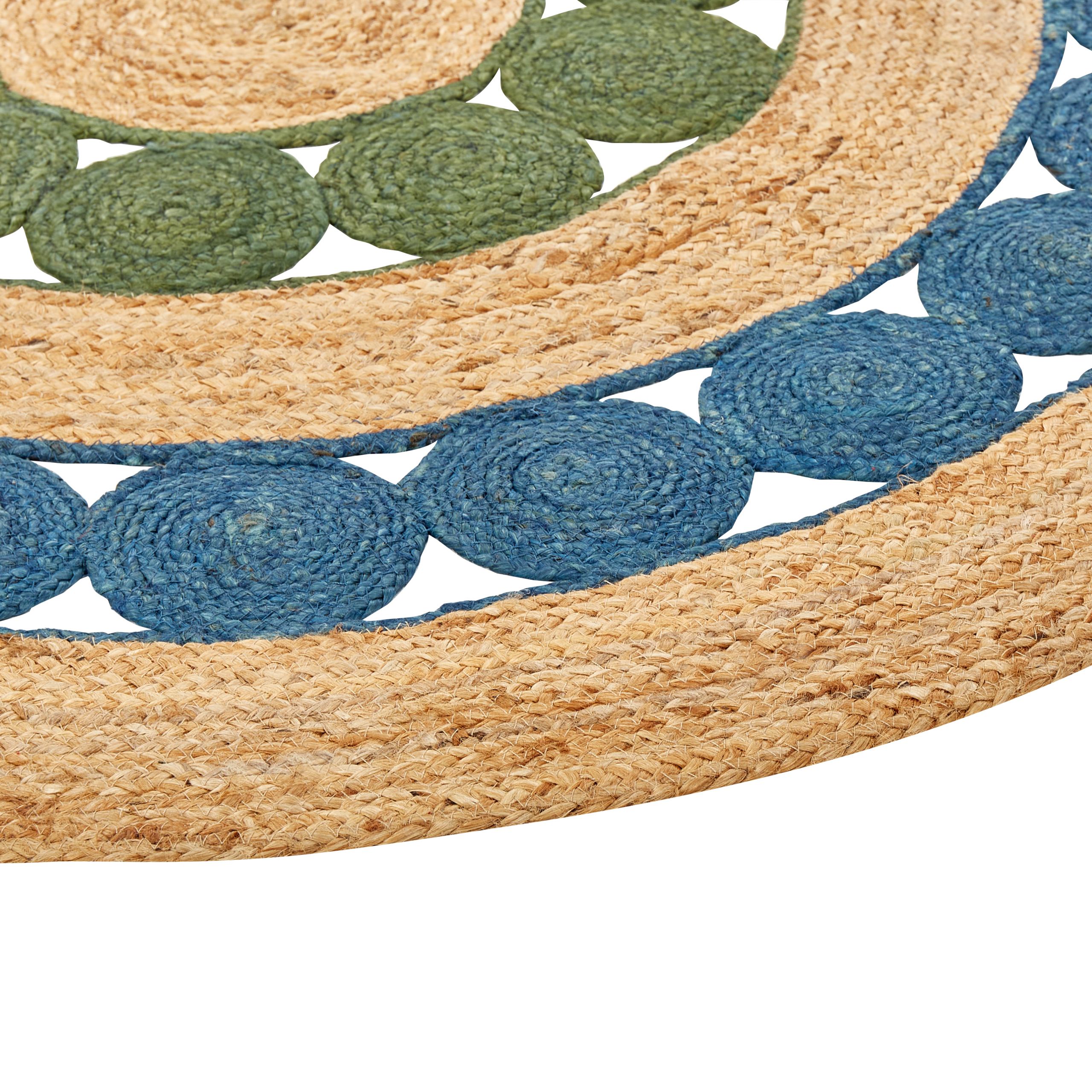 Covor HOVIT Verde Albastru ø 140 cm Iută [7]