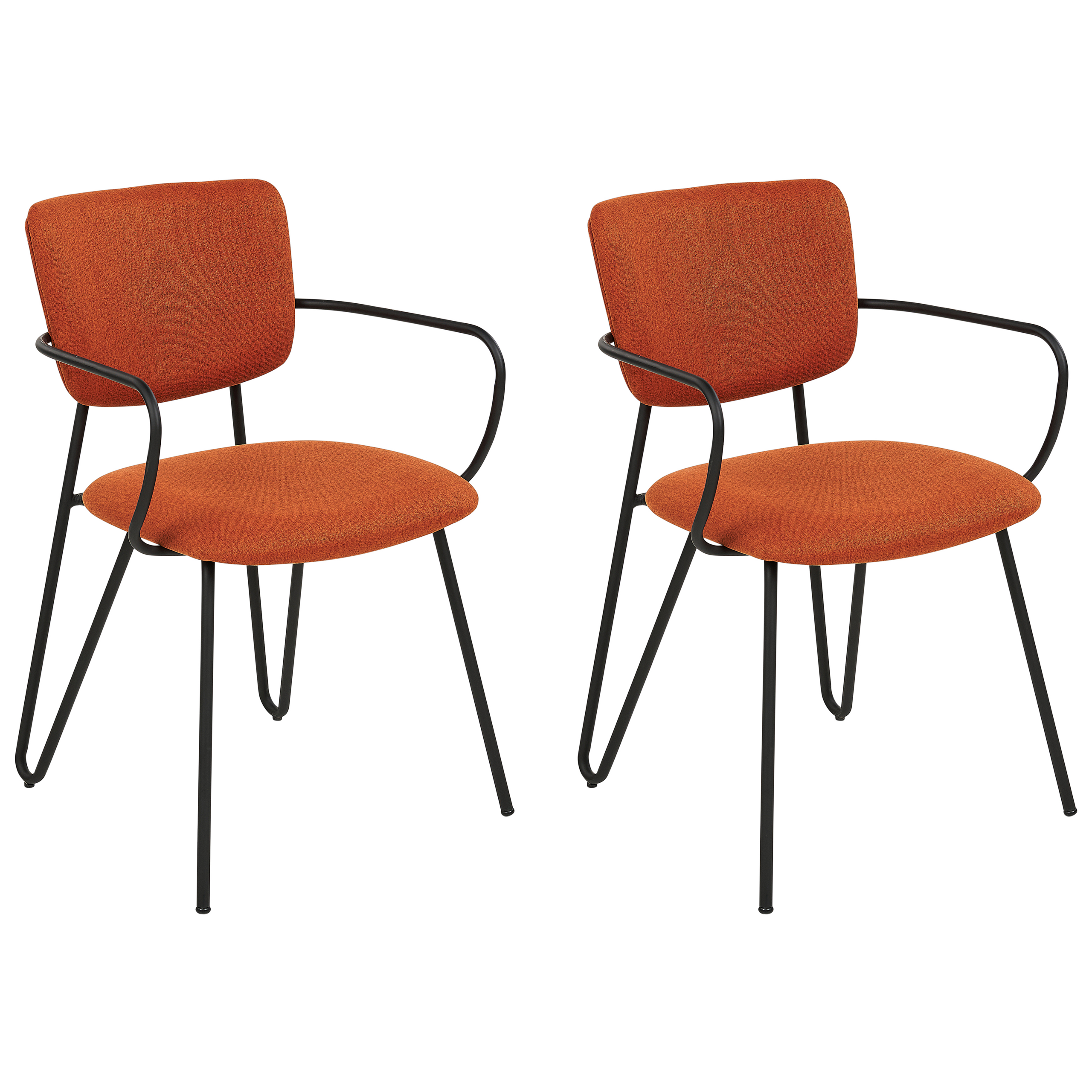 Set de 2 scaune dining ELKO Portocaliu [2]