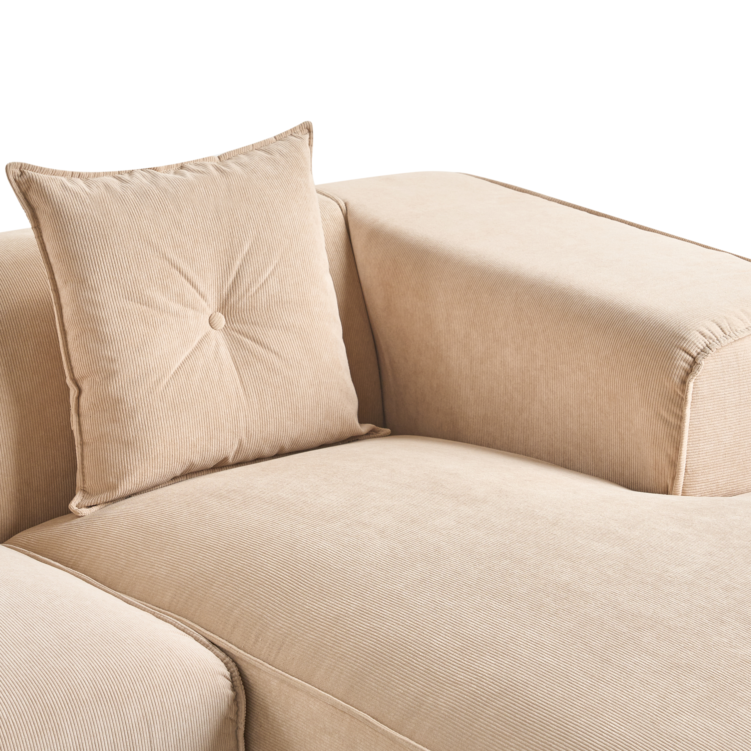 3-seater corner sofa DOLVA Velvet Beige Left [8]
