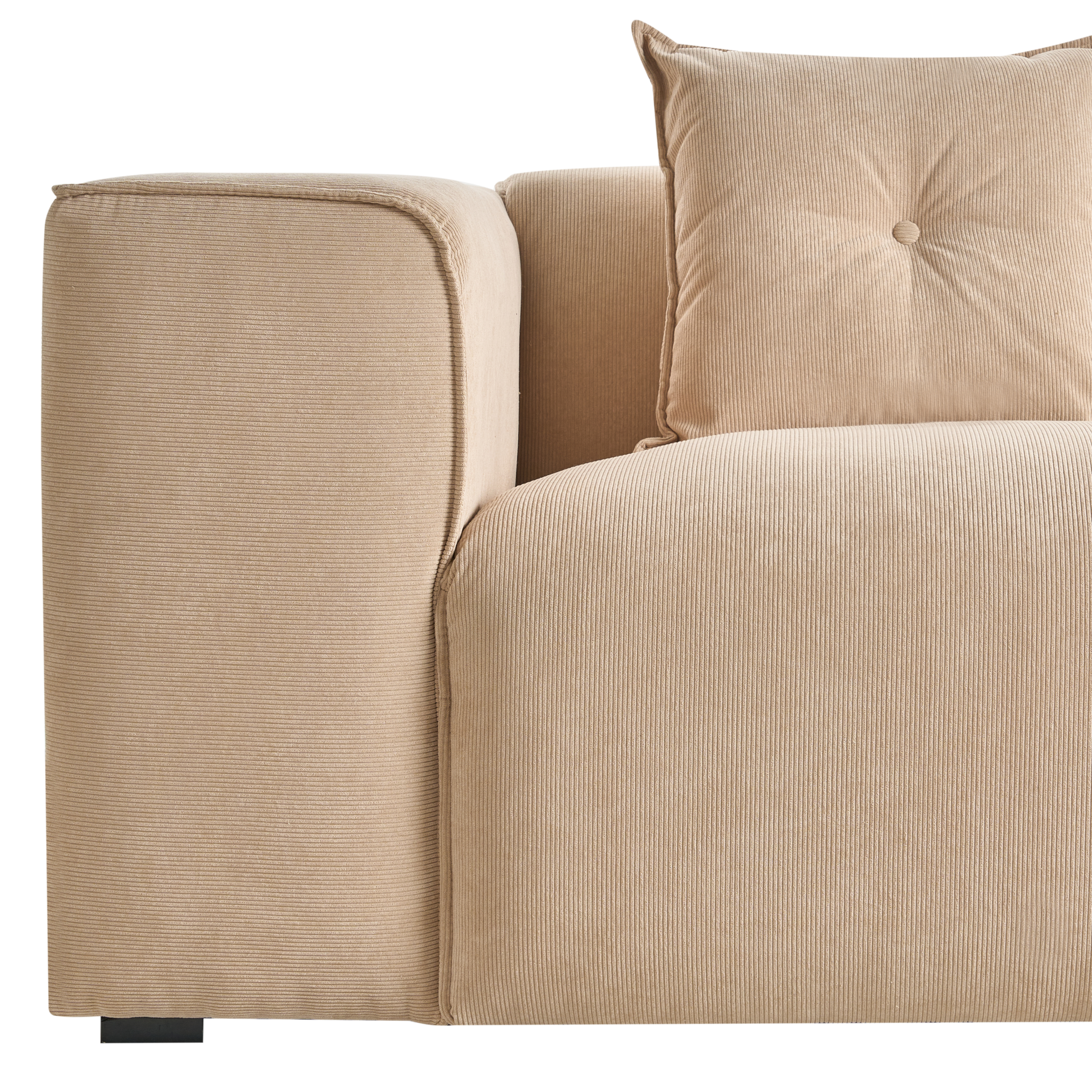 3-seater corner sofa DOLVA Velvet Beige Left [7]