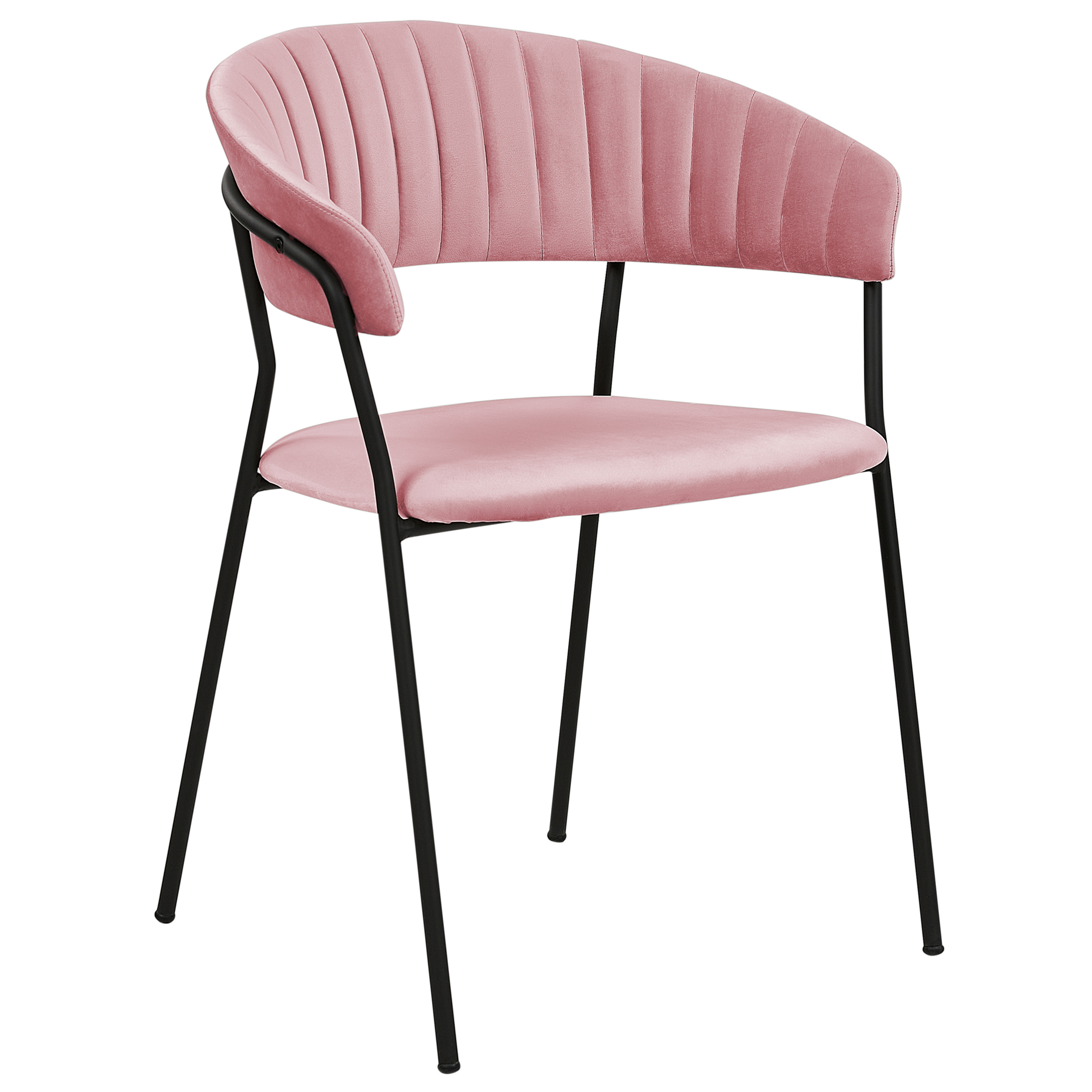 Set of 2 dining chairs MARIPOSA Velvet Pink [4]