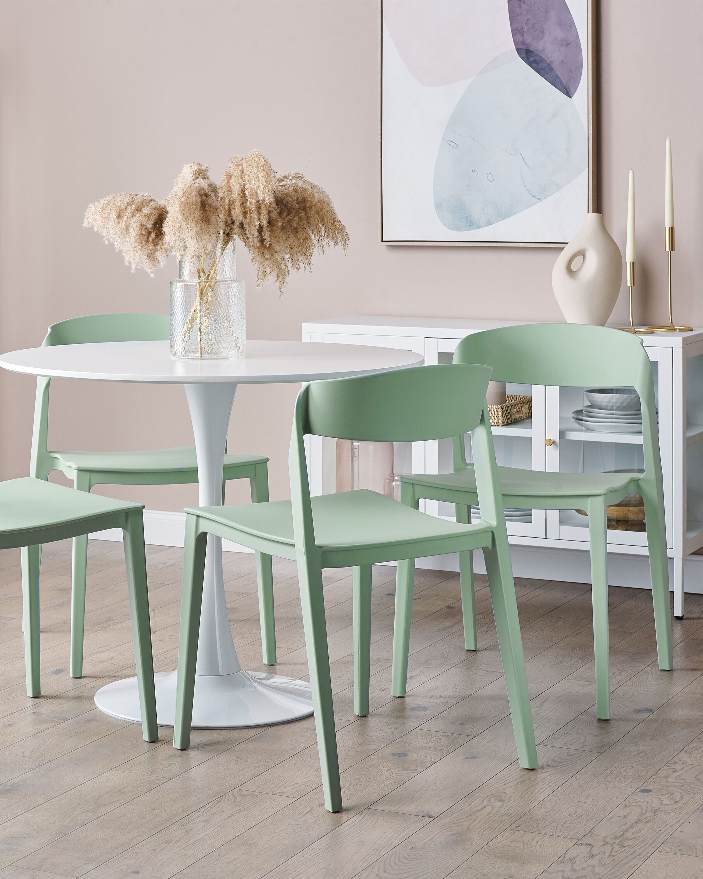 Scaun dining - Set de 2 scaune dining SOMERS Verde mentă