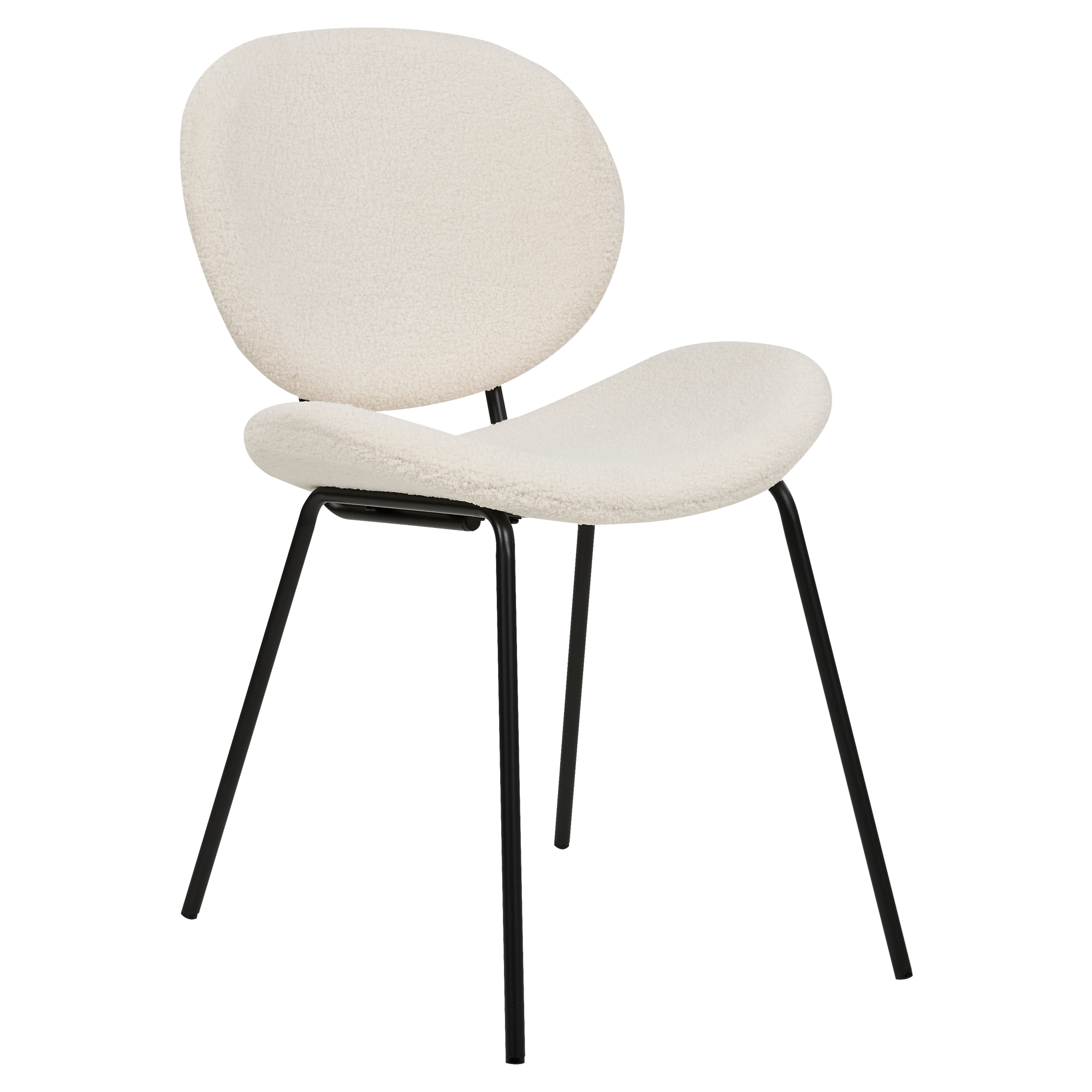 Set de 2 scaune dining LUANA Boucle Alb [5]