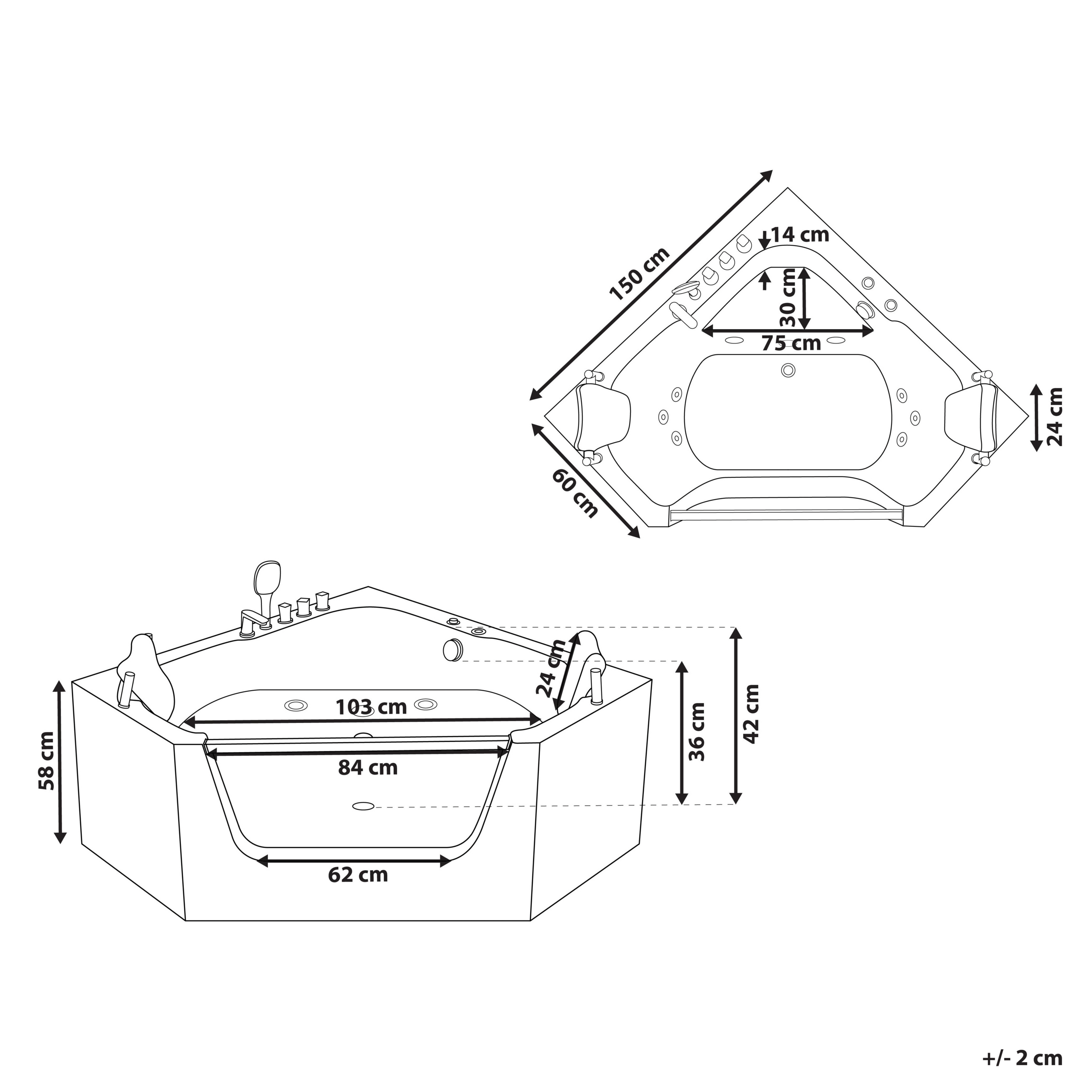 CANTALLA 150 x 150 cm White [3]