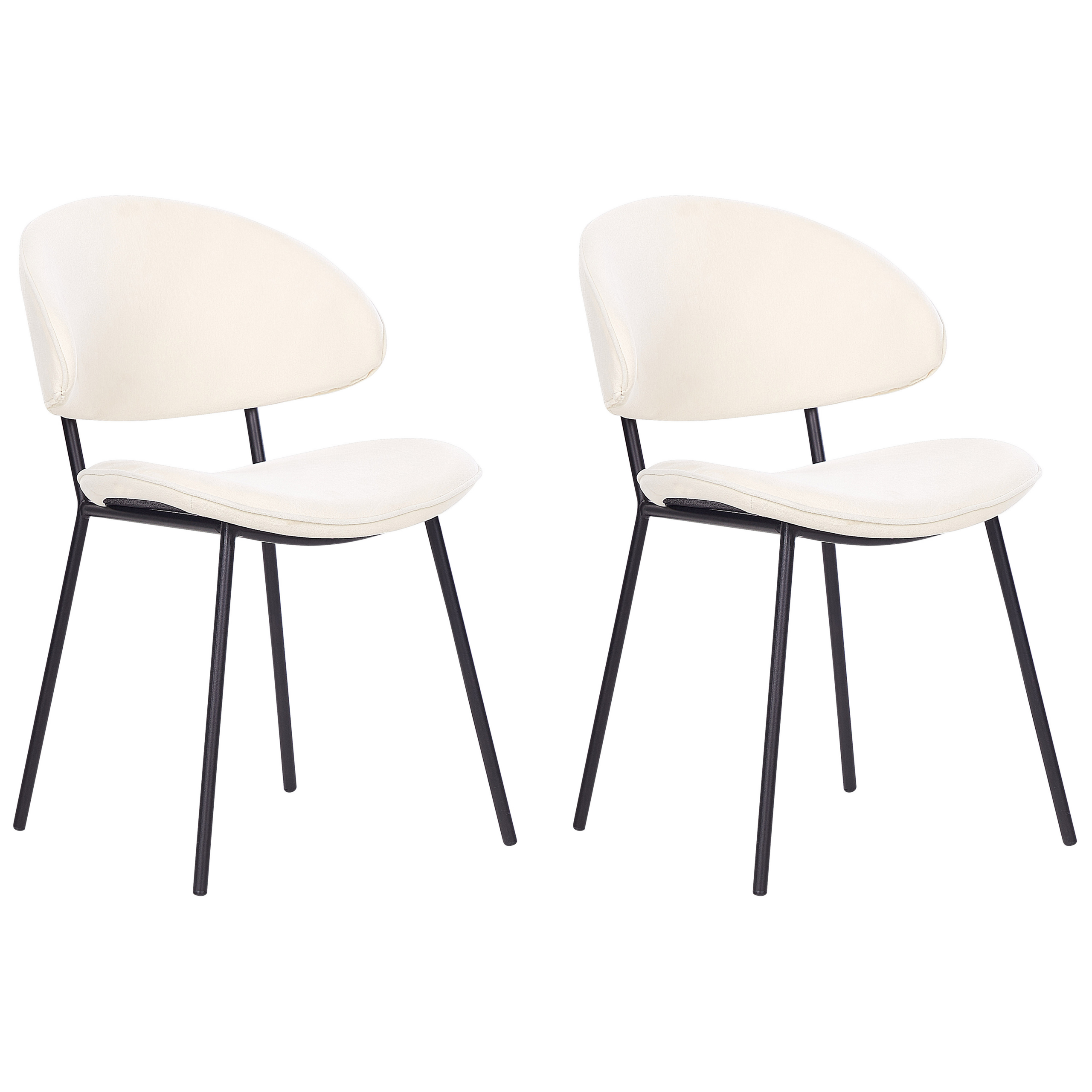 Set of 2 dining chairs KIANA Light Beige [2]
