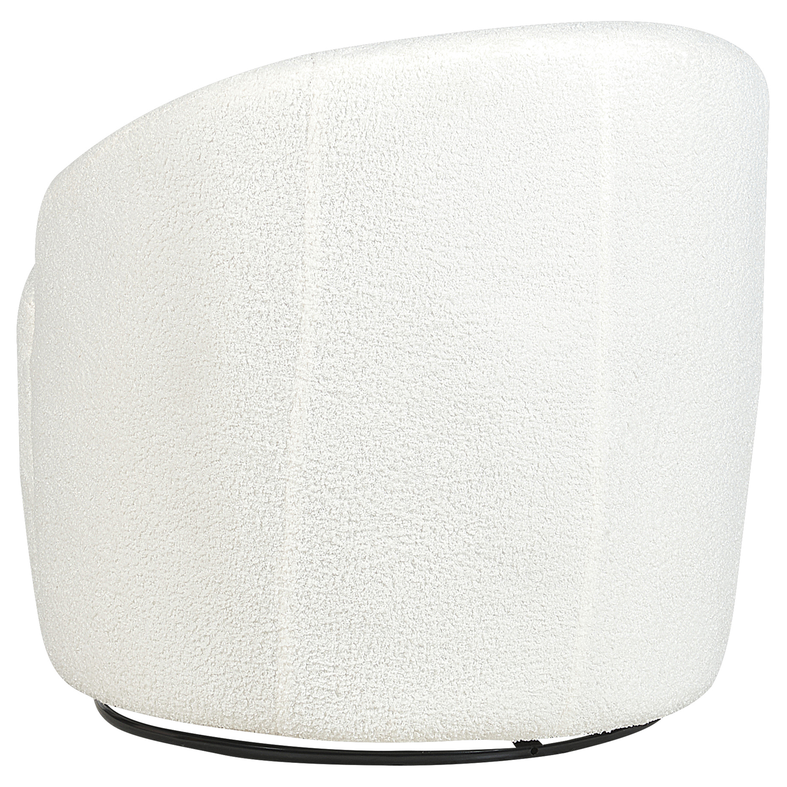 Fotoliu rotativ DAVIK Boucle Alb-murdar [6]