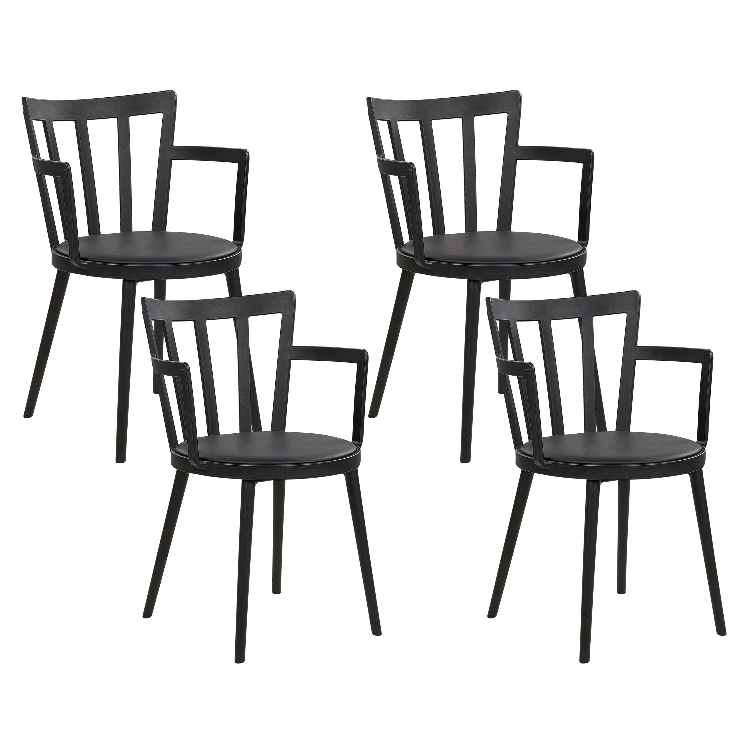 Set of 4 Dining Chairs MORILL Black [2]